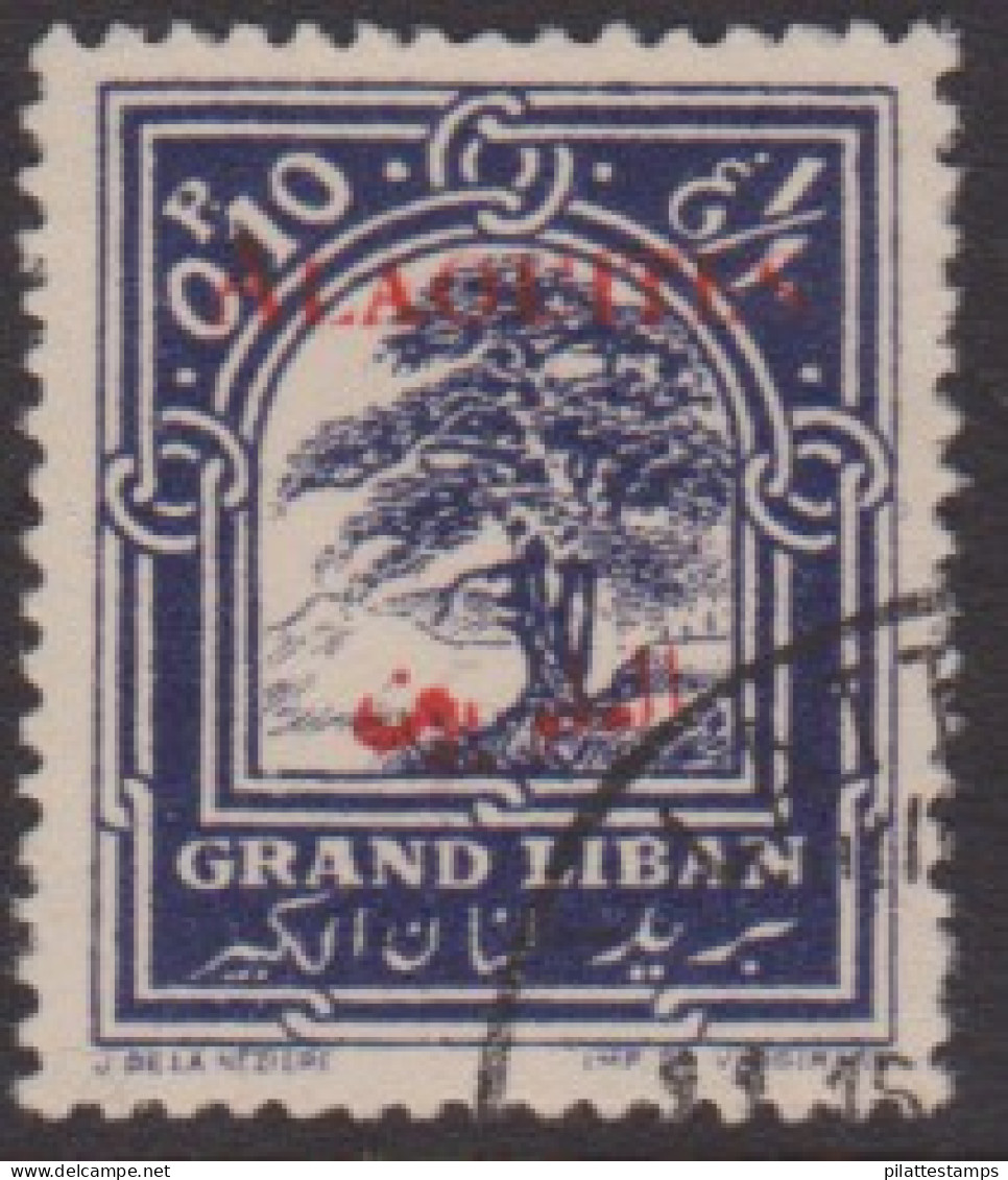 Alaouites 22b Oblitéré Variété Sur Grand Liban - Other & Unclassified