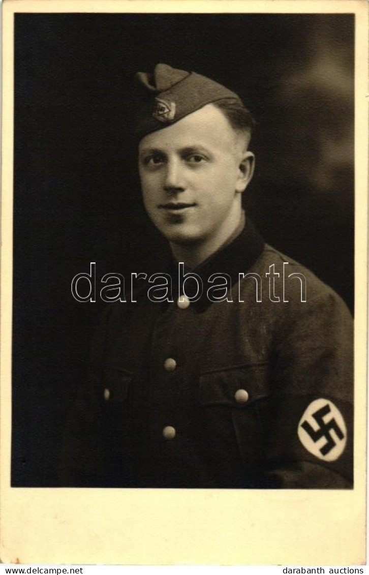 * T2 1942 WWII-era German Voluntary Worker / Reichsarbeitdienst; Photo-Atelier U. Zattler - Non Classés