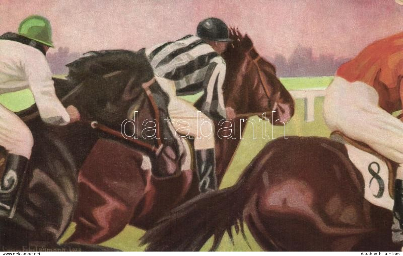 ** T2/T3 Endspurt / Horse Race Art Postcard S: F. Lehmann - Non Classés