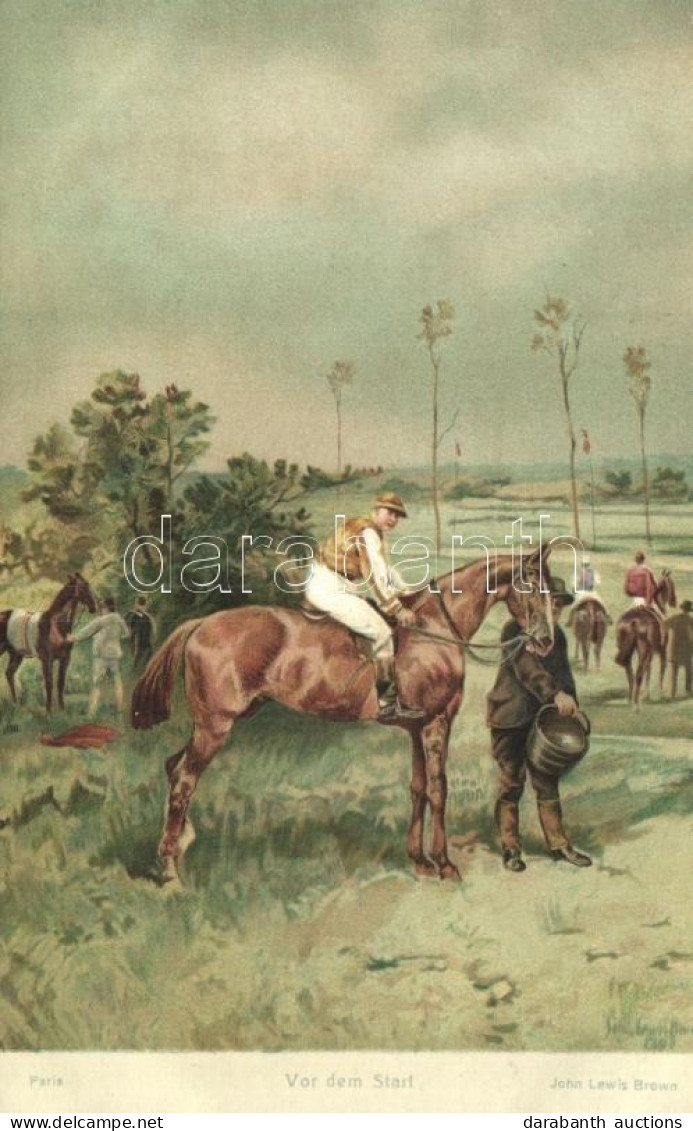 ** T4 Vor Dem Start / Horse Racer, Litho S: John Lewis Brown (r) - Ohne Zuordnung