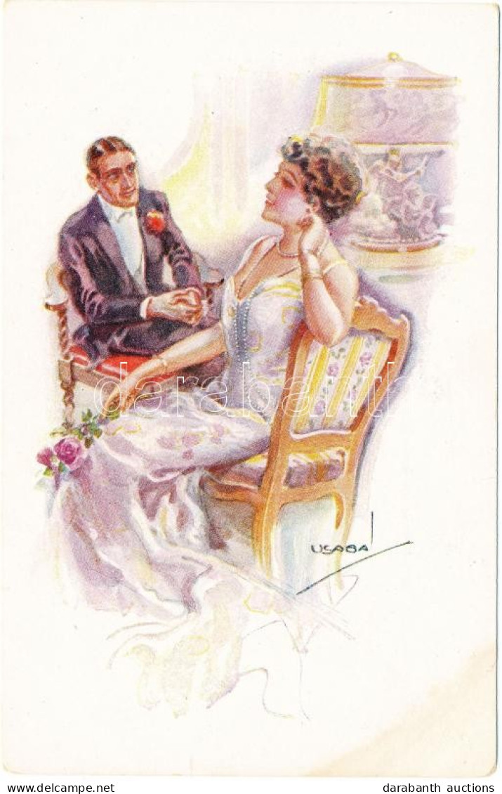 ** T1/T2 Italian Art Postcard, Couple, Erkal No. 318/1. S: Usabal (EK) - Unclassified