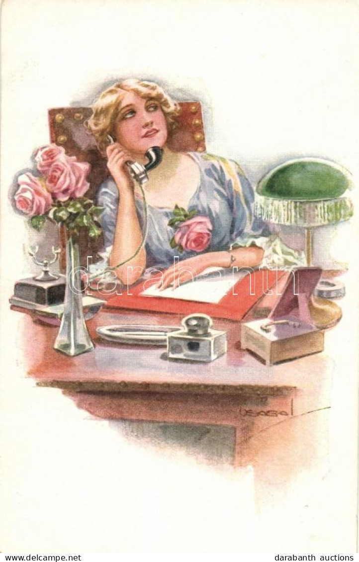 ** T2 Lady With Phone, "Erkal" No. 323/2. S: Usabal - Non Classificati