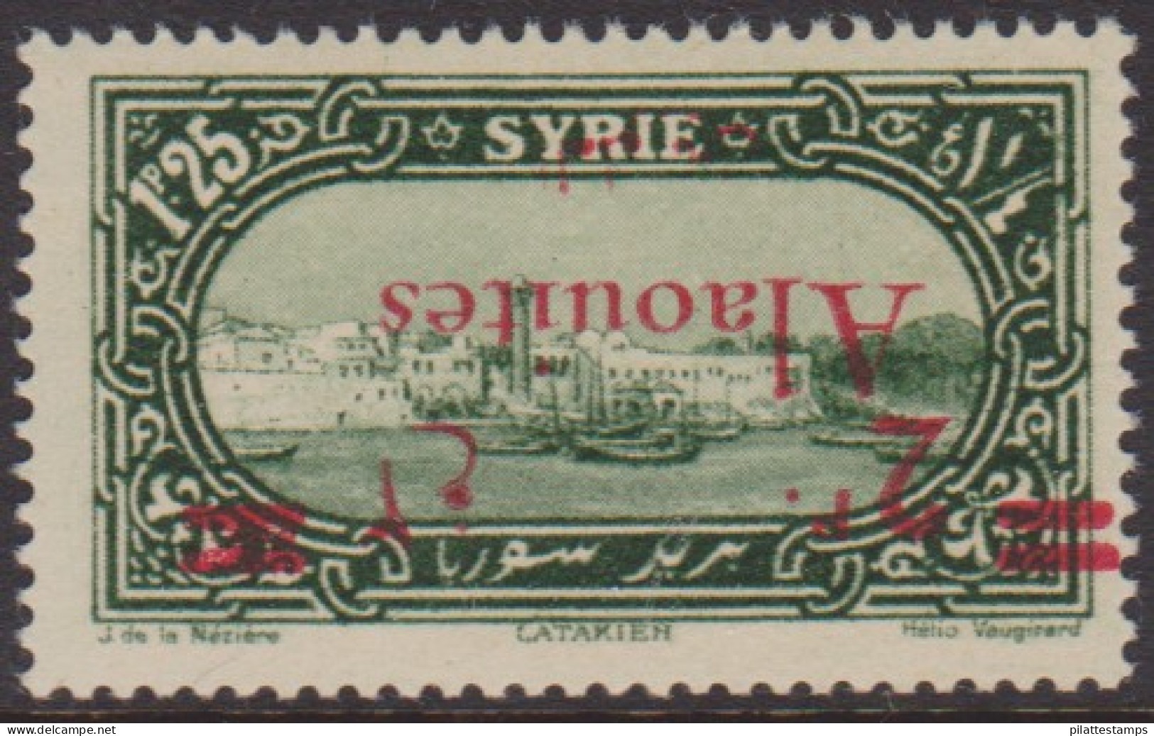 Alaouites 42a** Variété Surcharge Renversée - Altri & Non Classificati