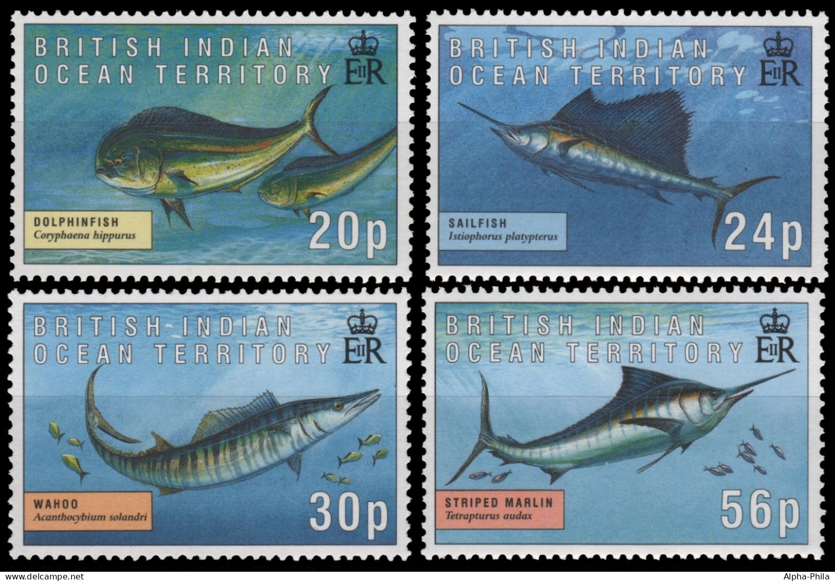 BIOT 1995 - Mi-Nr. 175-178 ** - MNH - Fische / Fish - Territorio Britannico Dell'Oceano Indiano