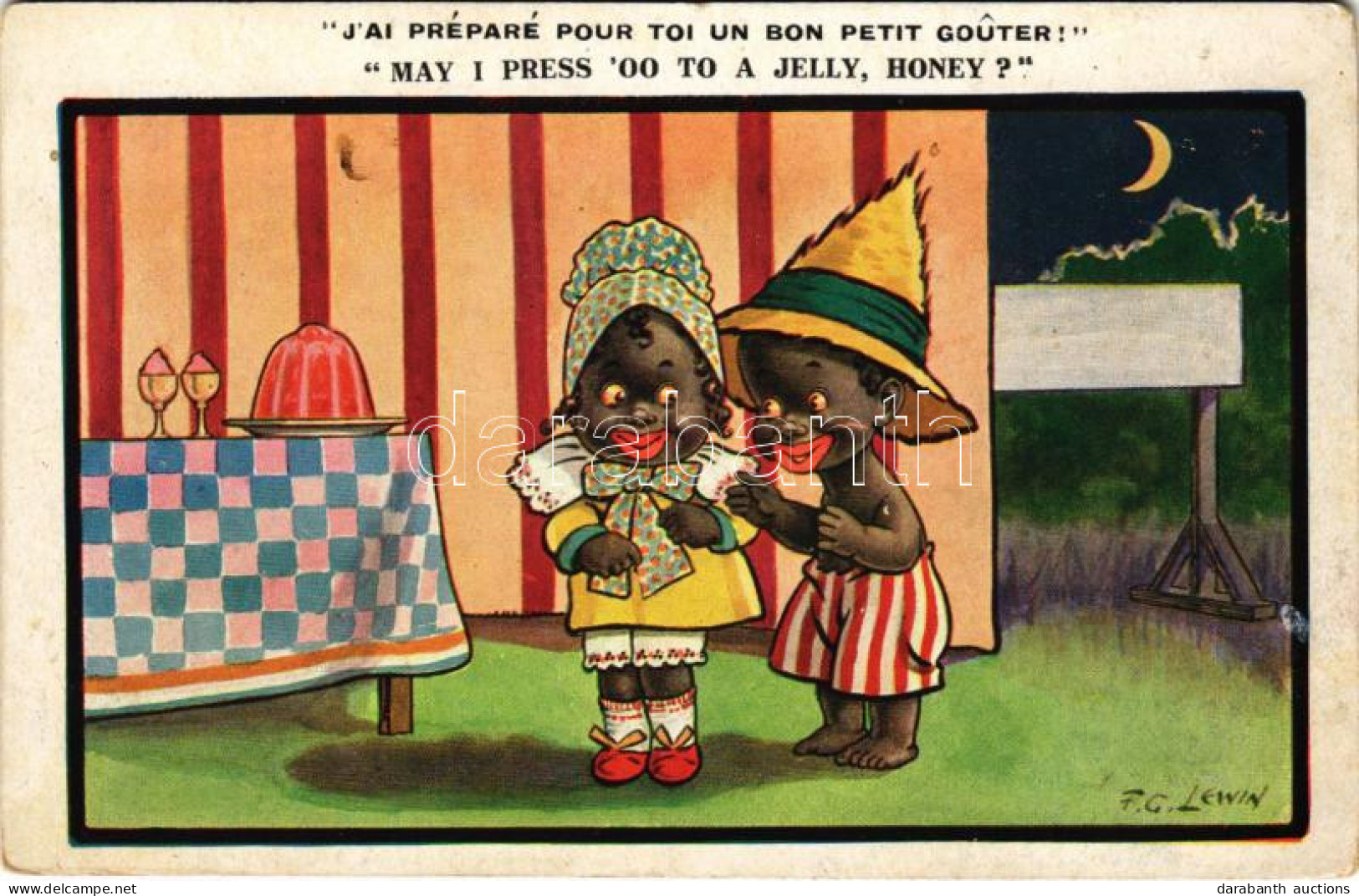 ** T2/T3 May I Press 'oo To A Jelly, Honey? Inter-Art Co., Florence House Comique Series 6915. - Black American Children - Sin Clasificación