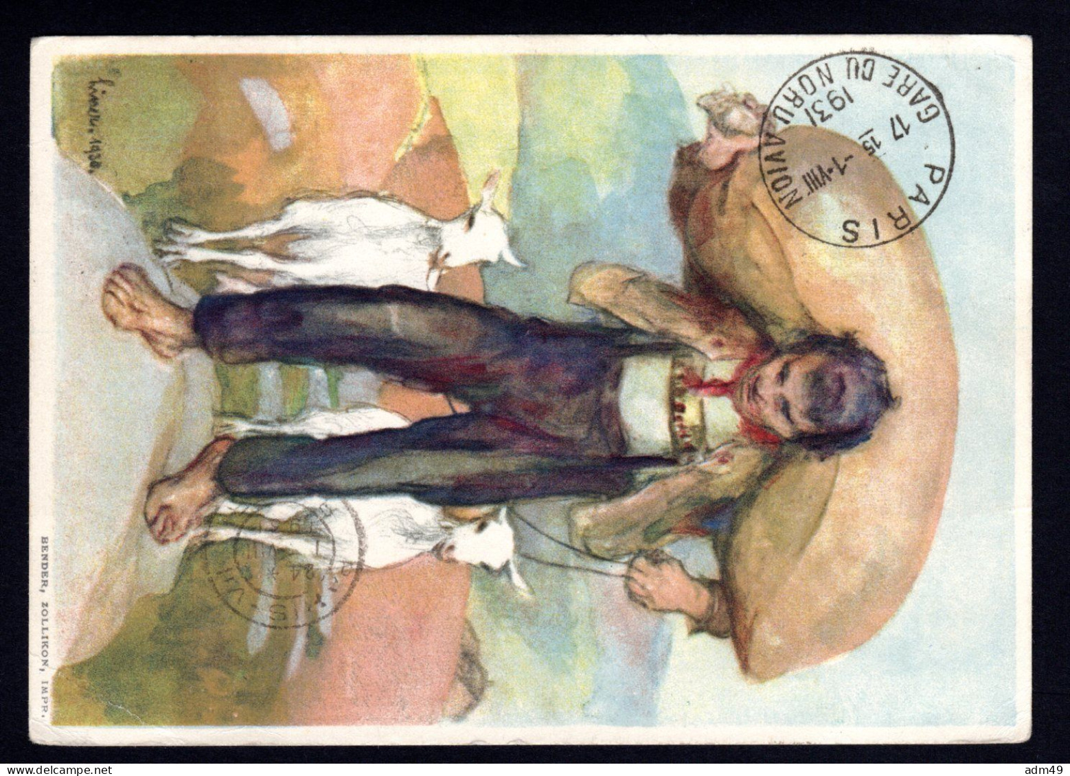 SCHWEIZ, Bundesfeierpostkarte 1931 Flugpost, Gestempelt - Brieven En Documenten