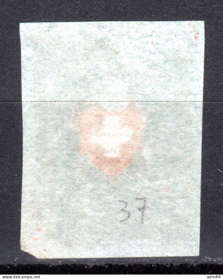 SCHWEIZ, 1850 Rayon I Blau, Mit Kreuzeinfassung, Gestempelt - 1843-1852 Federal & Cantonal Stamps