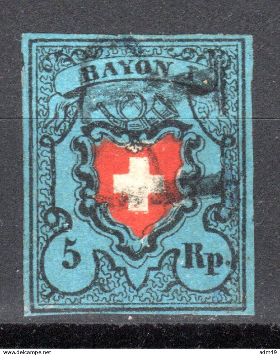 SCHWEIZ, 1850 Rayon I Blau, Ohne Kreuzeinfassung, Gestempelt - 1843-1852 Correos Federales Y Cantonales