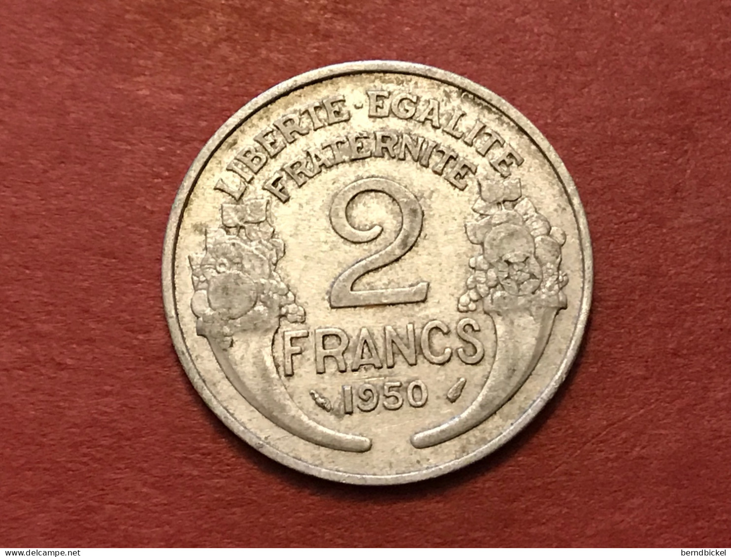 Münze Münzen Umlaufmünze Frankreich 2 Francs 1950 Ohne Münzzeichen - 2 Francs