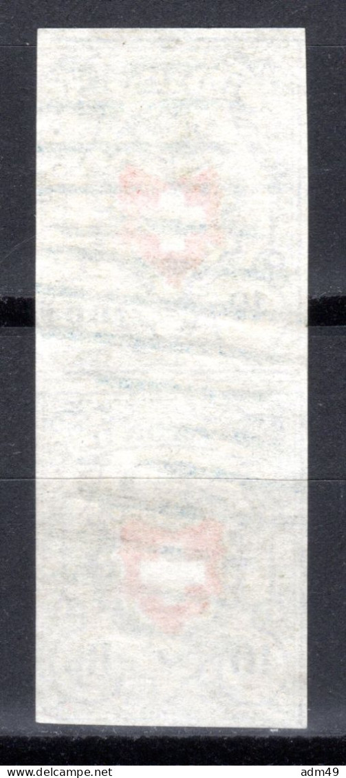 SCHWEIZ, 1850 Rayon II Gelb, Senkrechtes Paar, Gestempelt - 1843-1852 Timbres Cantonaux Et  Fédéraux