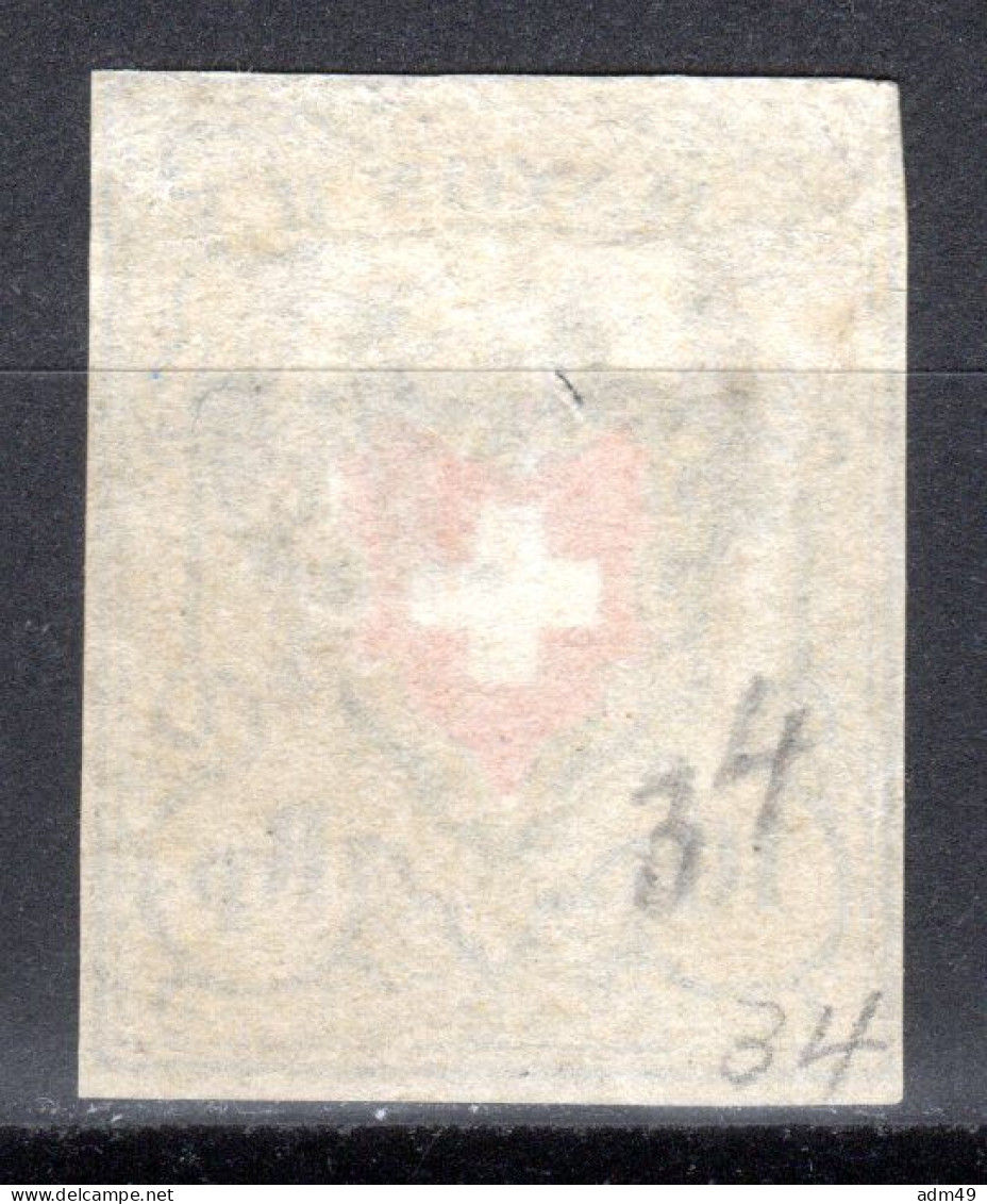 SCHWEIZ, 1850 Rayon II Gelb, Gestempelt - 1843-1852 Federale & Kantonnale Postzegels