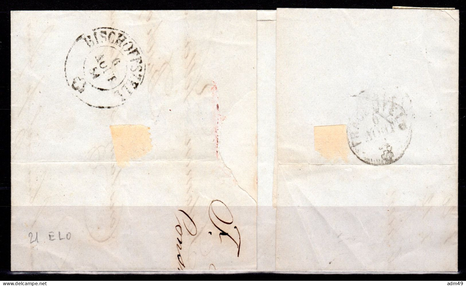 SCHWEIZ, 1850 Rayon II Gelb, Auf Brief - 1843-1852 Kantonalmarken Und Bundesmarken