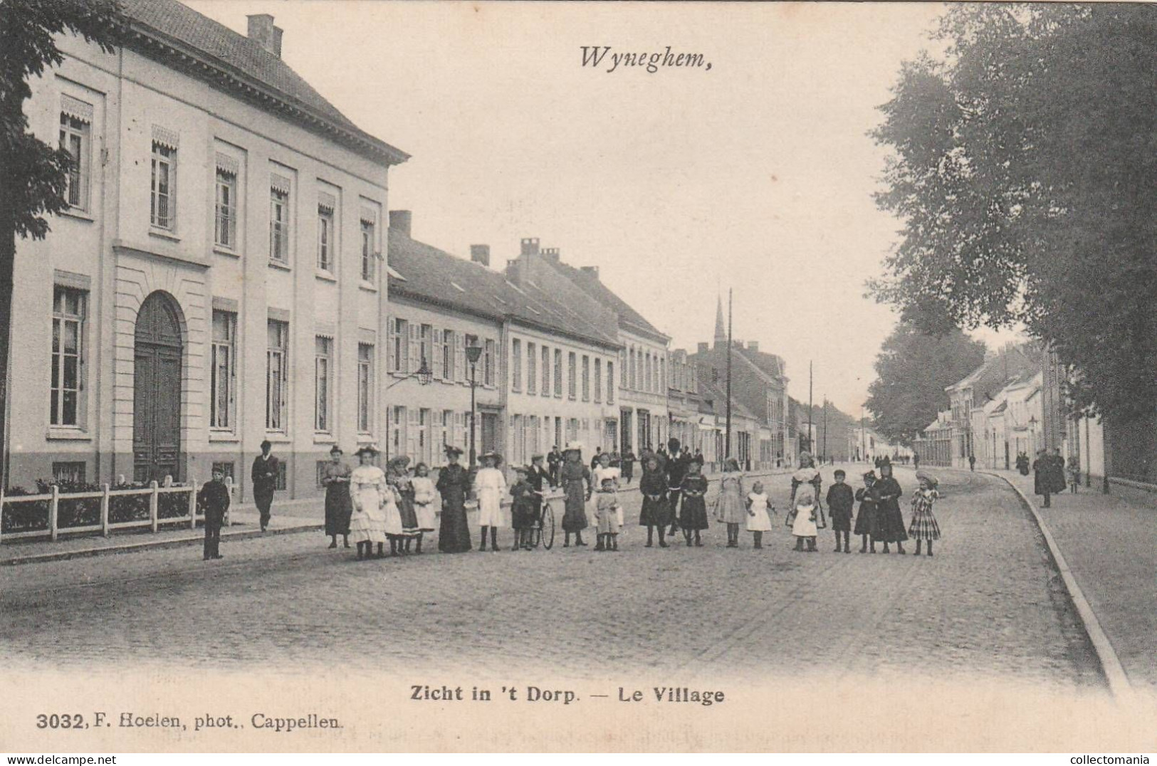 1 Oude Postkaart   Wijngehem Wijnegem Zicht In 't Dorp  Uitgever Hoelen - Wijnegem