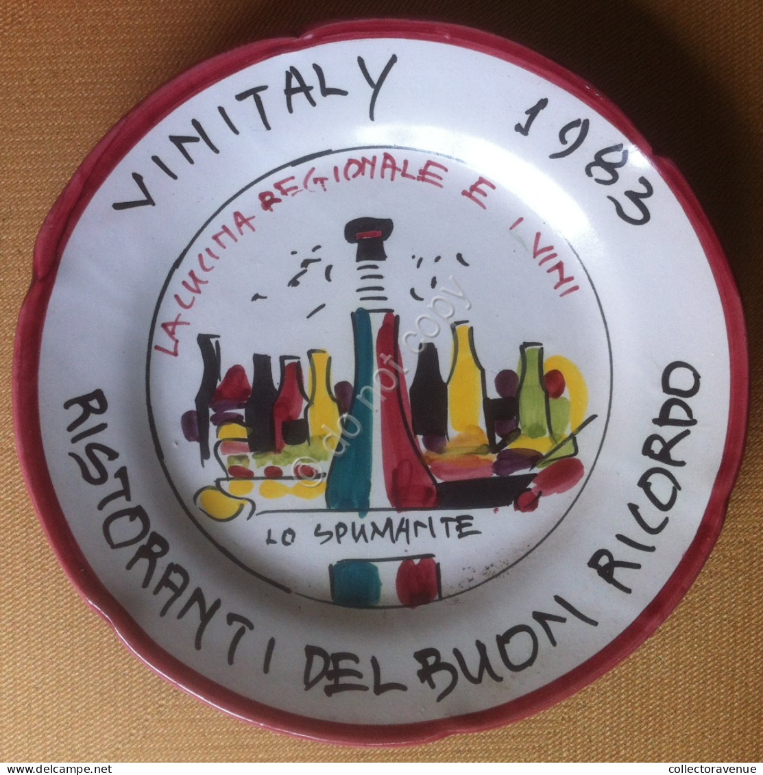 Piatto Buon Ricordo - Vinitaly 1983 - Lo Spumate - Obj. 'Remember Of'