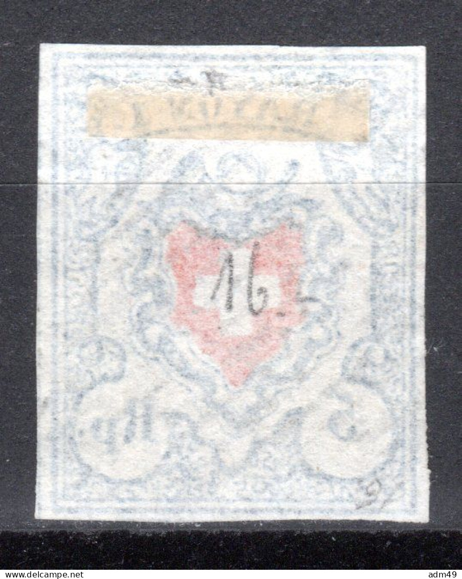 SCHWEIZ, 1851 Rayon I Hellblau, Gestempelt - 1843-1852 Federale & Kantonnale Postzegels