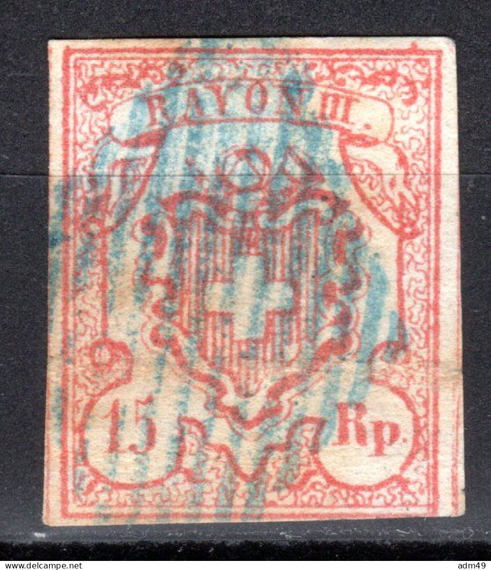 SCHWEIZ, 1852 Rayon III Nr. 20, Ziegelrot, Gestempelt - 1843-1852 Correos Federales Y Cantonales