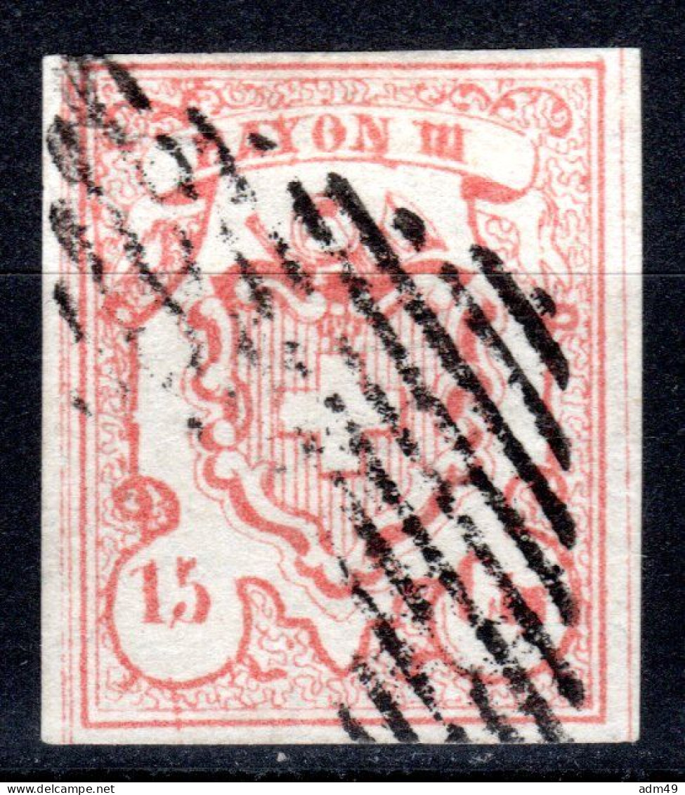 SCHWEIZ, 1852 Rayon III Nr. 19, Ziegelrot, Gestempelt - 1843-1852 Federal & Cantonal Stamps