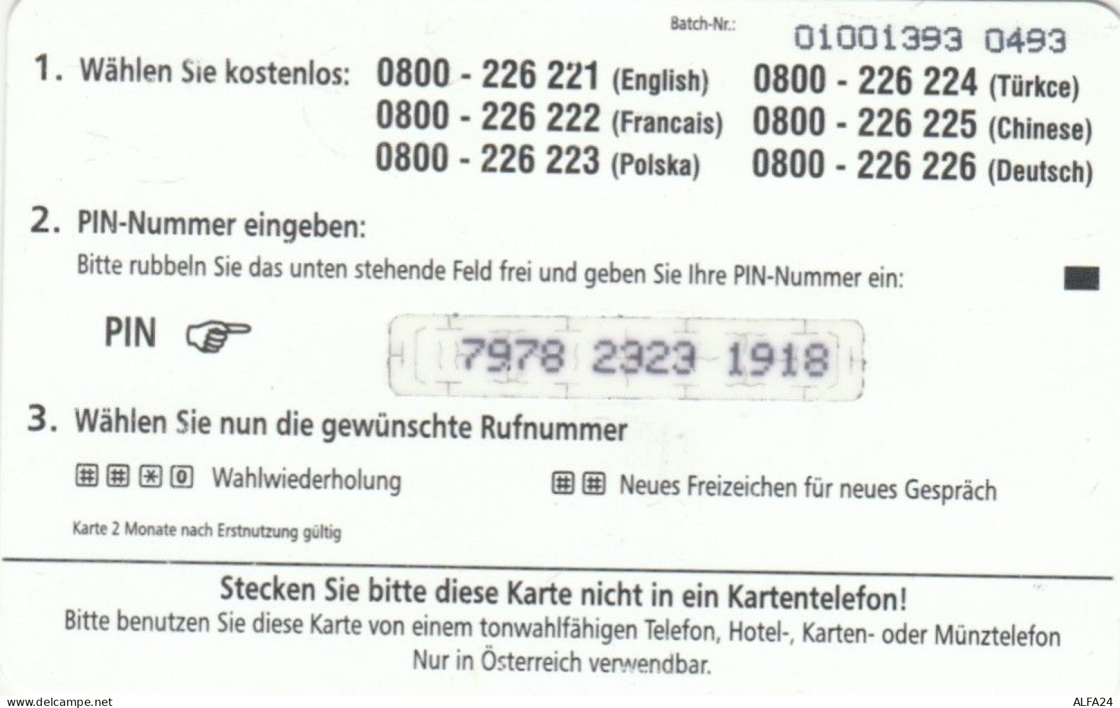 PREPAID PHONE CARD AUSTRIA (CK2982 - Oesterreich