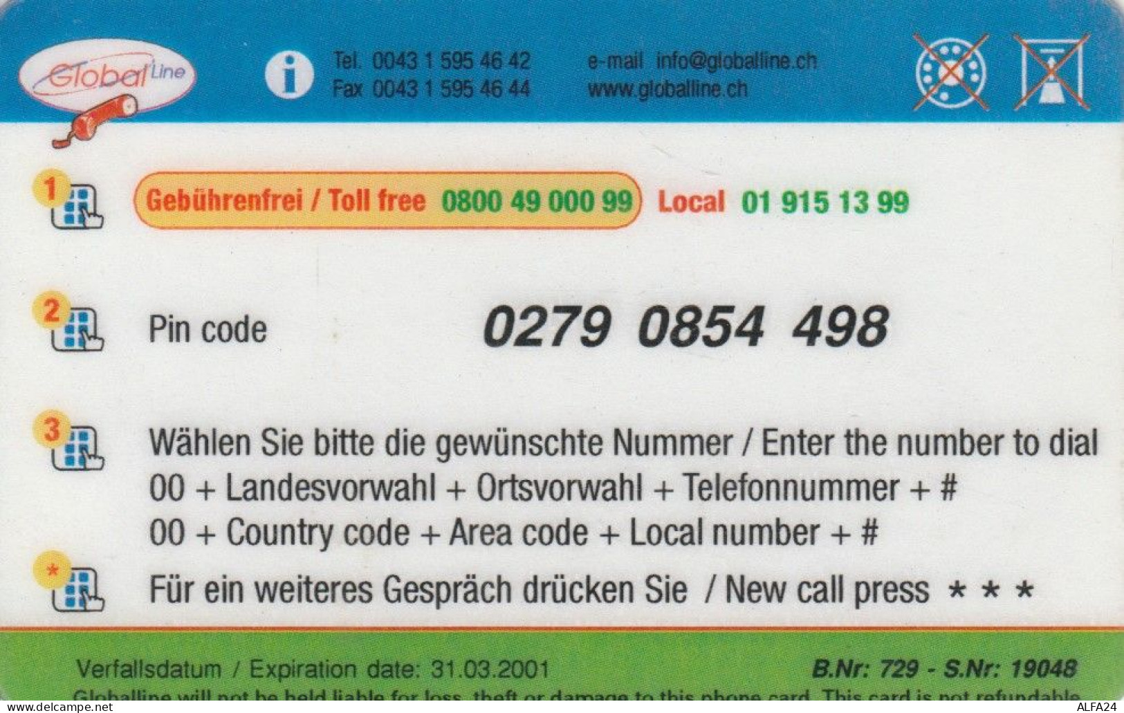 PREPAID PHONE CARD AUSTRIA (CK2727 - Oostenrijk