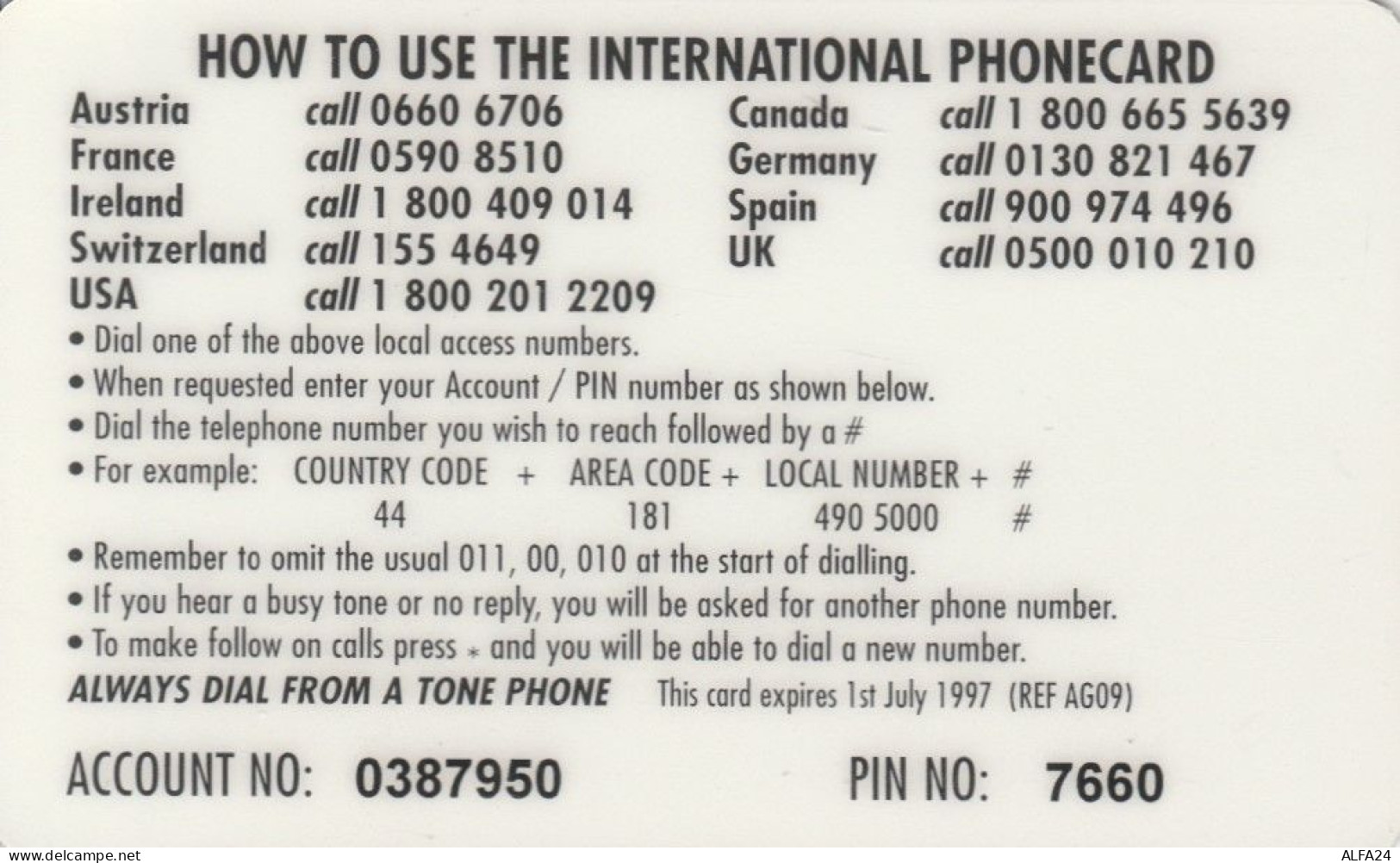 PREPAID PHONE CARD REGNO UNITO AEREO (CK2695 - BT Global Cards (Prepaid)