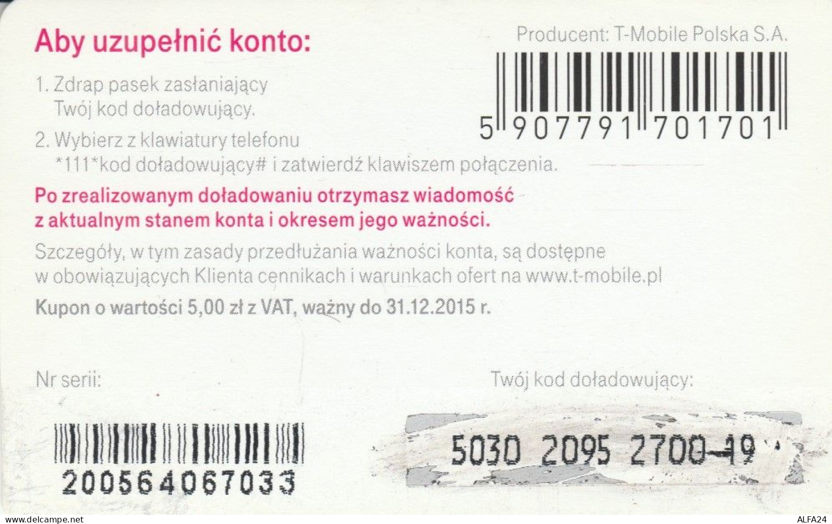 PREPAID PHONE CARD POLONIA (CK2682 - Poland