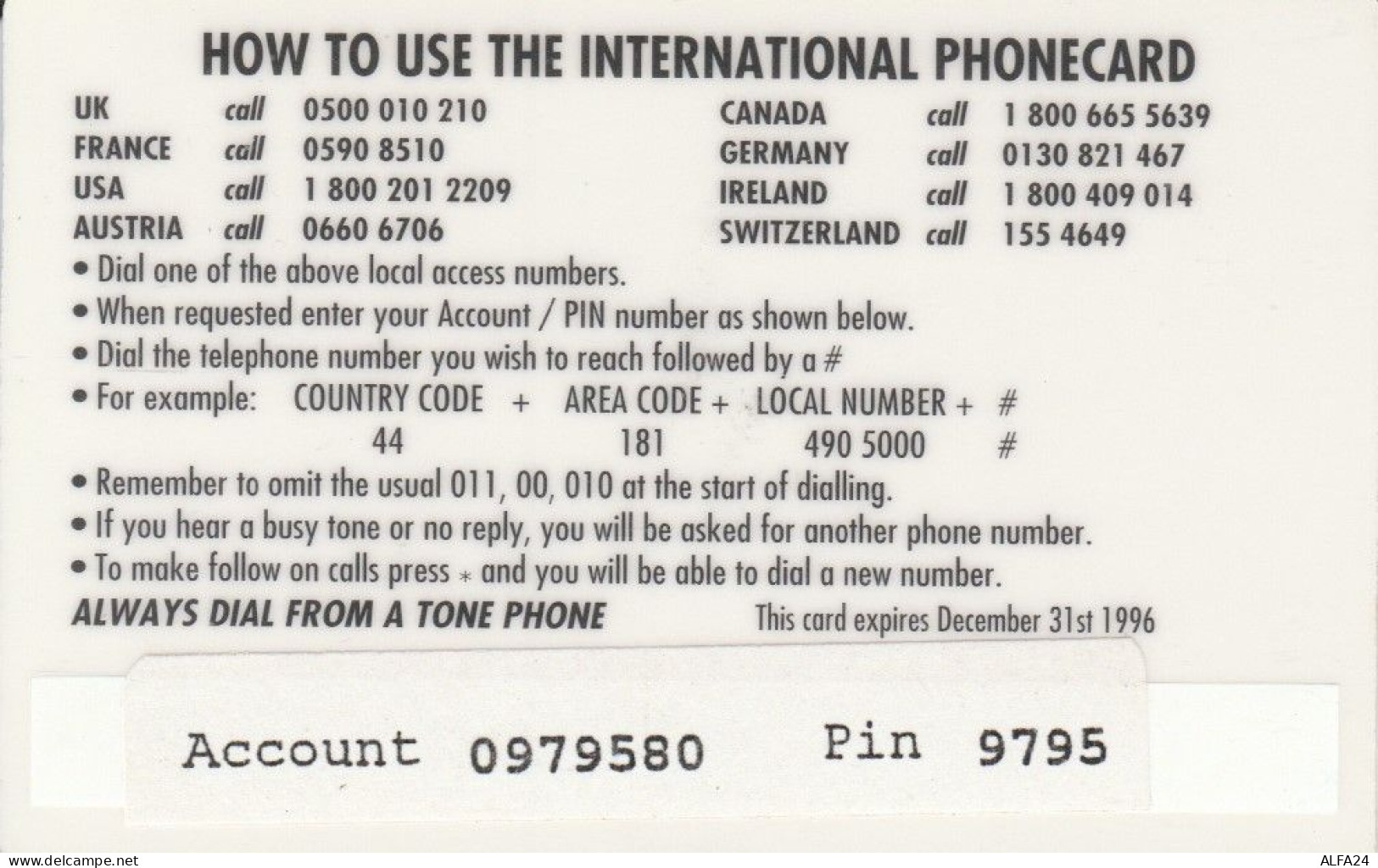 PREPAID PHONE CARD REGNO UNITO AEREO (CK2657 - BT Cartes Mondiales (Prépayées)