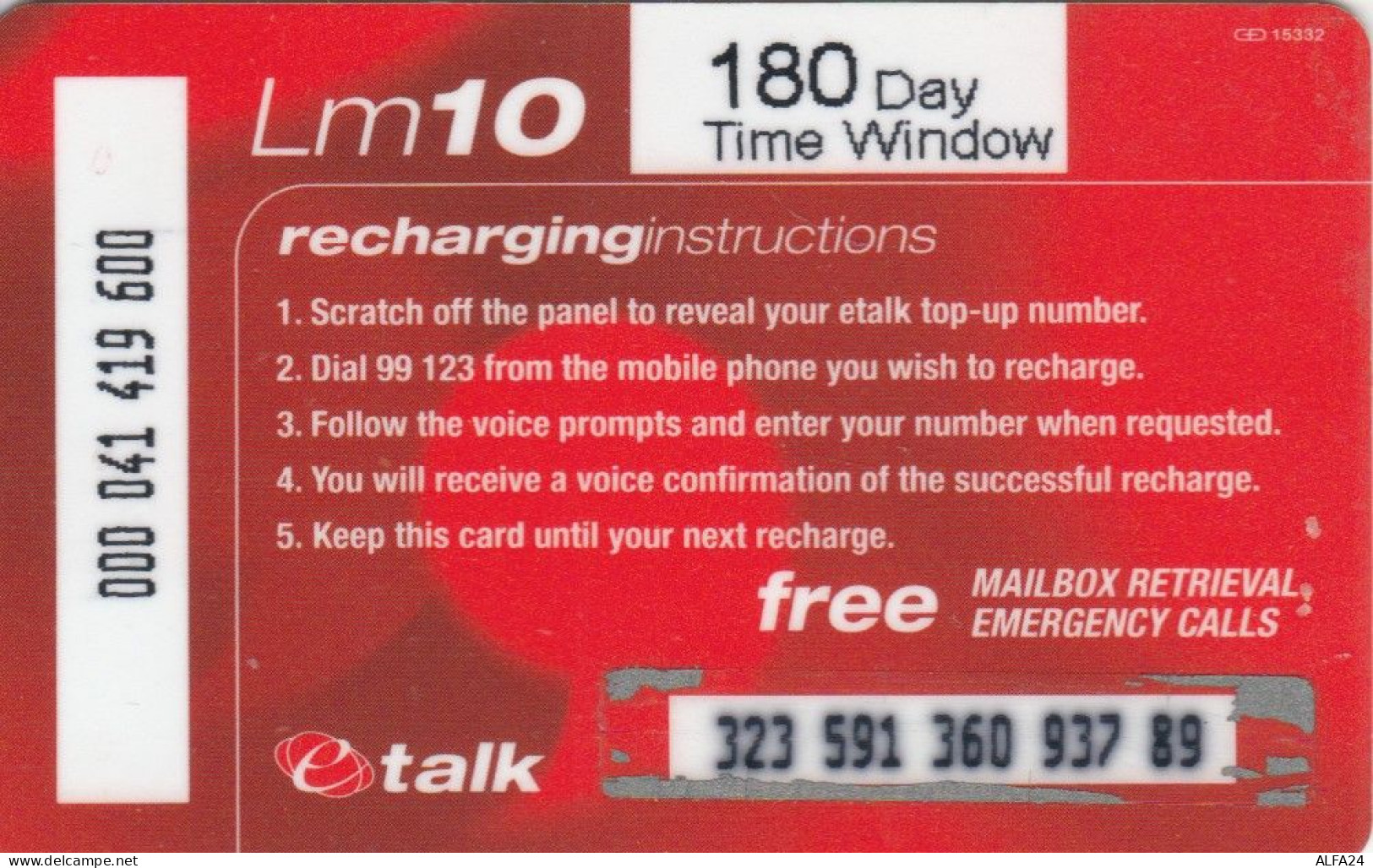 PREPAID PHONE CARD MALTA VODAFONE (CK2607 - Malte