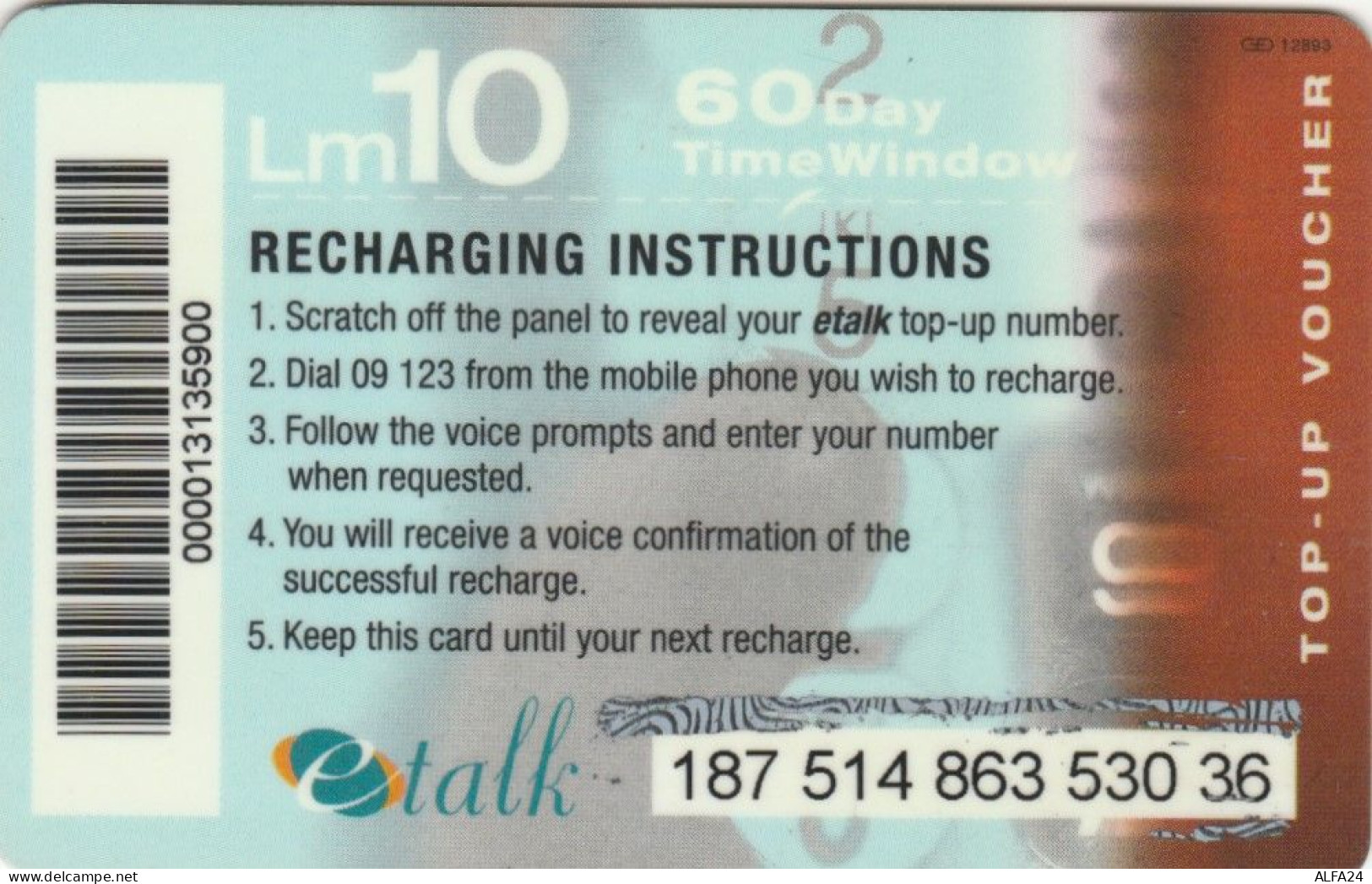 PREPAID PHONE CARD MALTA (CK2608 - Malte