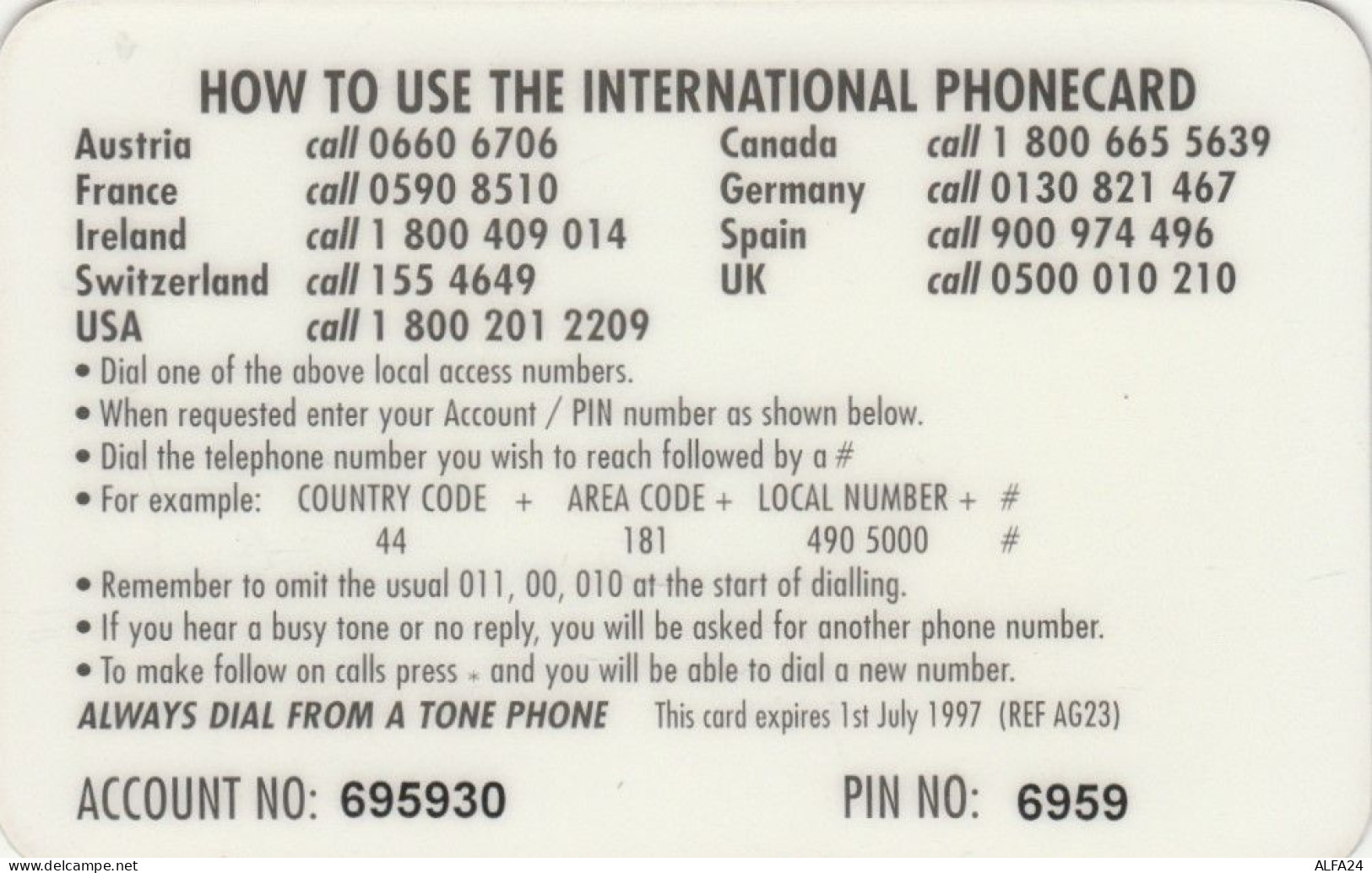 PREPAID PHONE CARD REGNO UNITO (CK2596 - BT Global Cards (Prepaid)