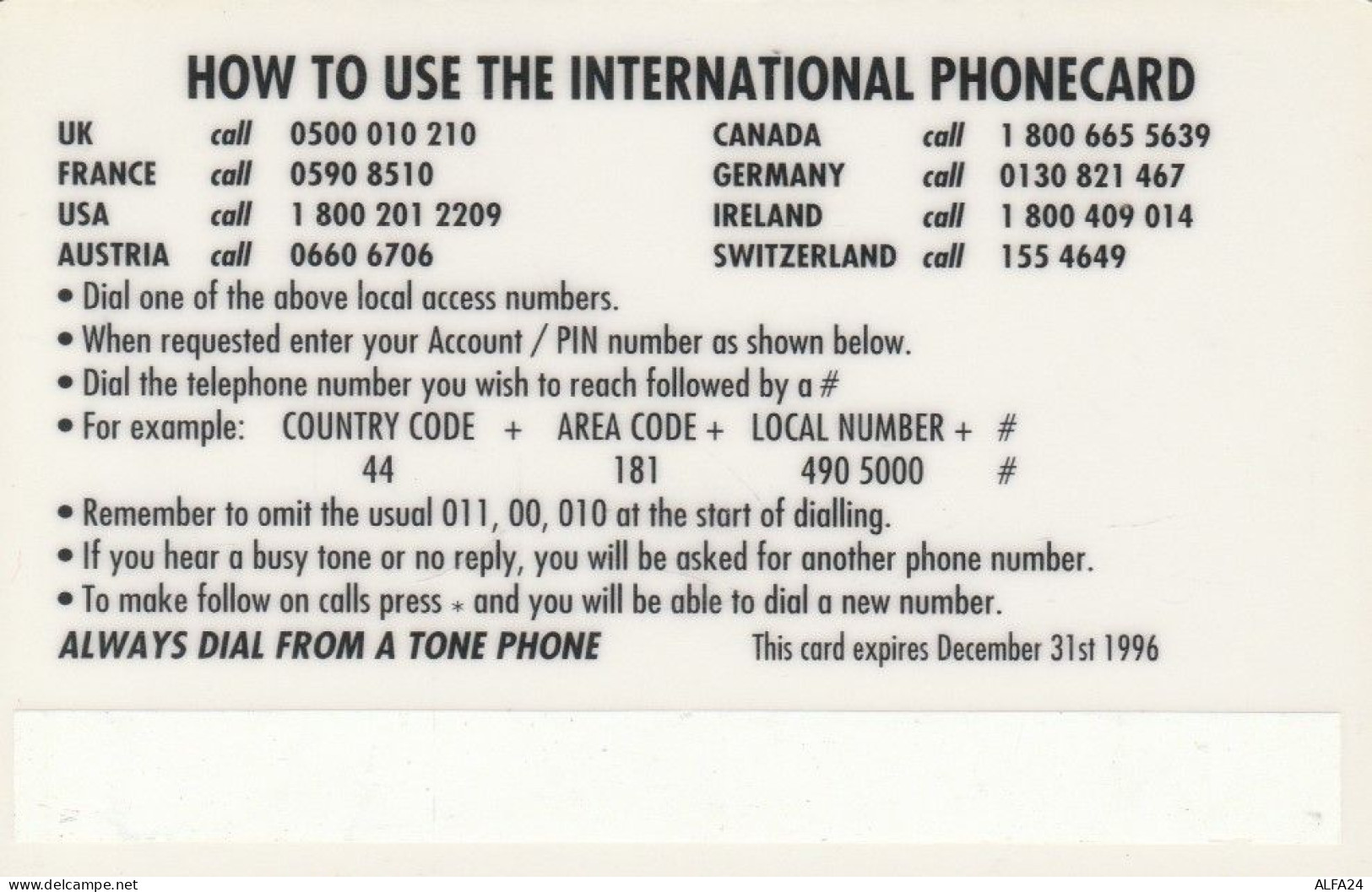 PREPAID PHONE CARD REGNO UNITO (CK2595 - BT Kaarten Voor Hele Wereld (Vooraf Betaald)