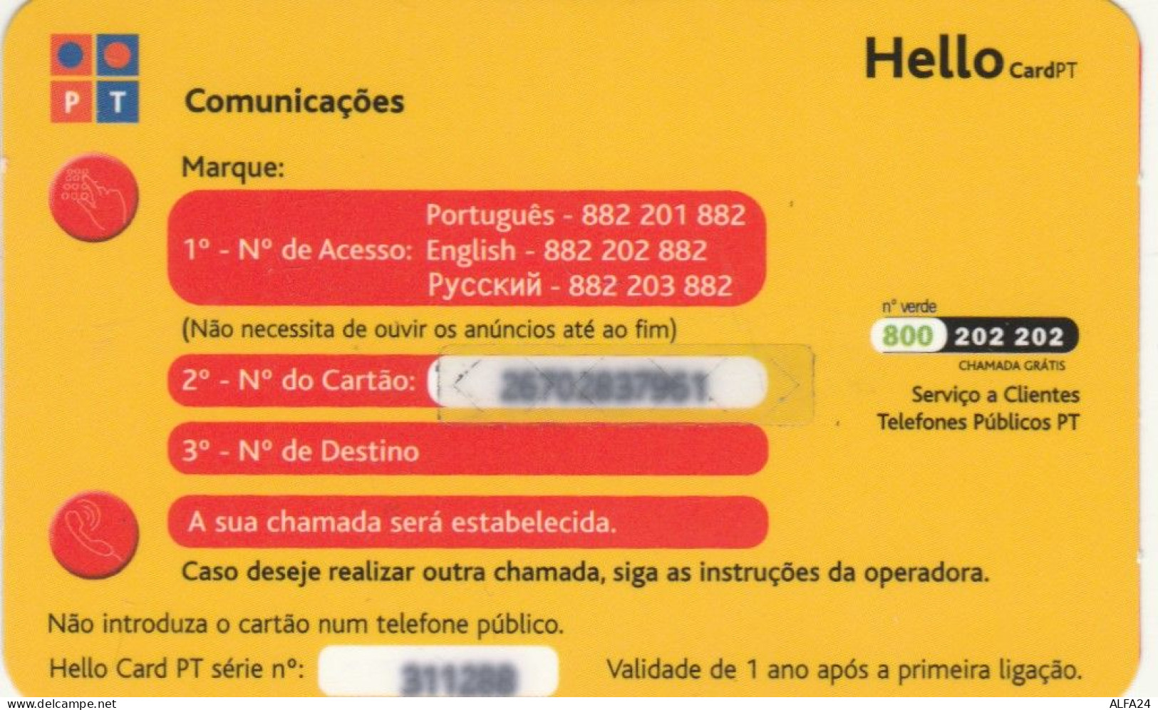 PREPAID PHONE CARD PORTOGALLO (CK2588 - Portugal