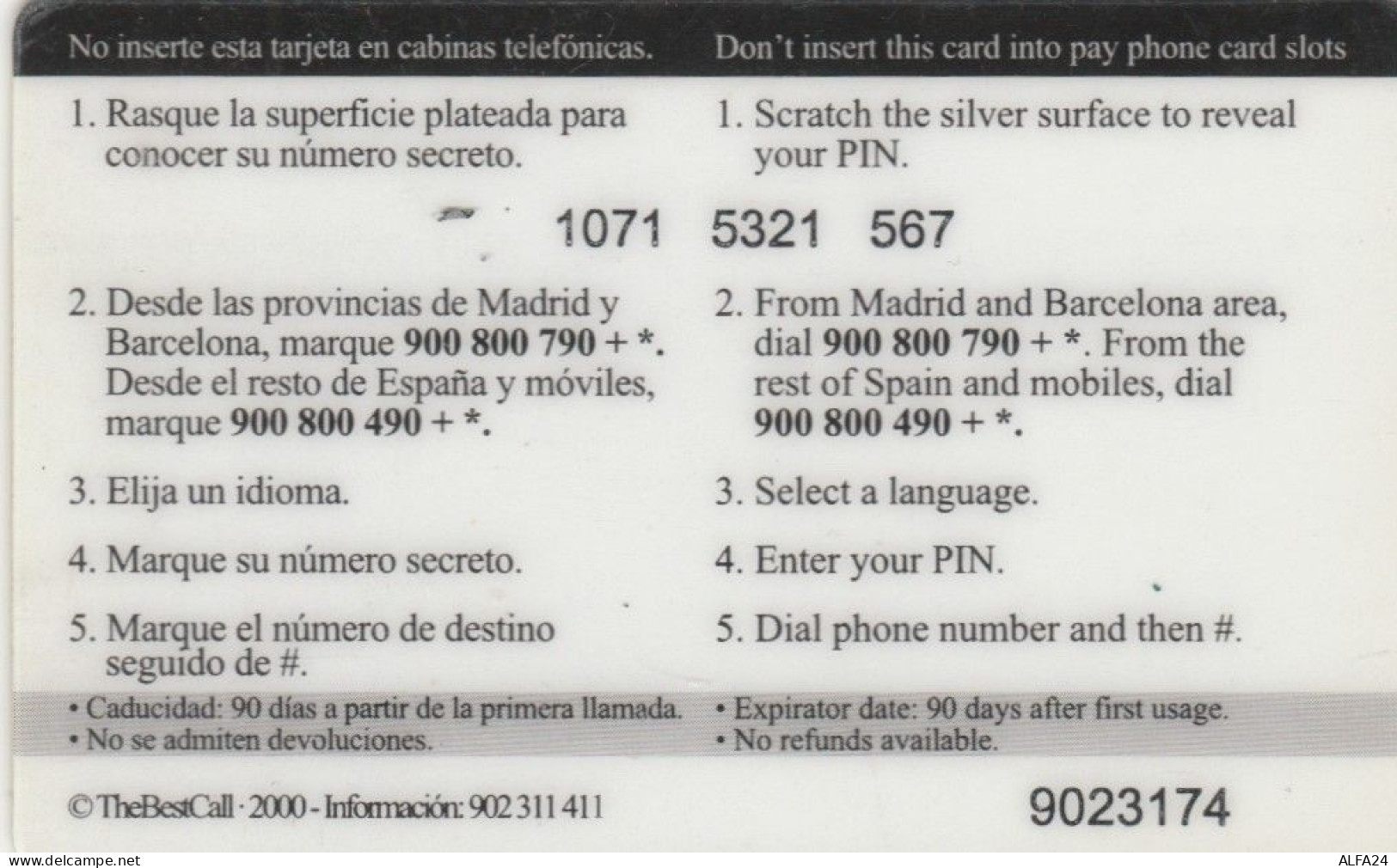 PREPAID PHONE CARD SPAGNA (CK2572 - Autres & Non Classés