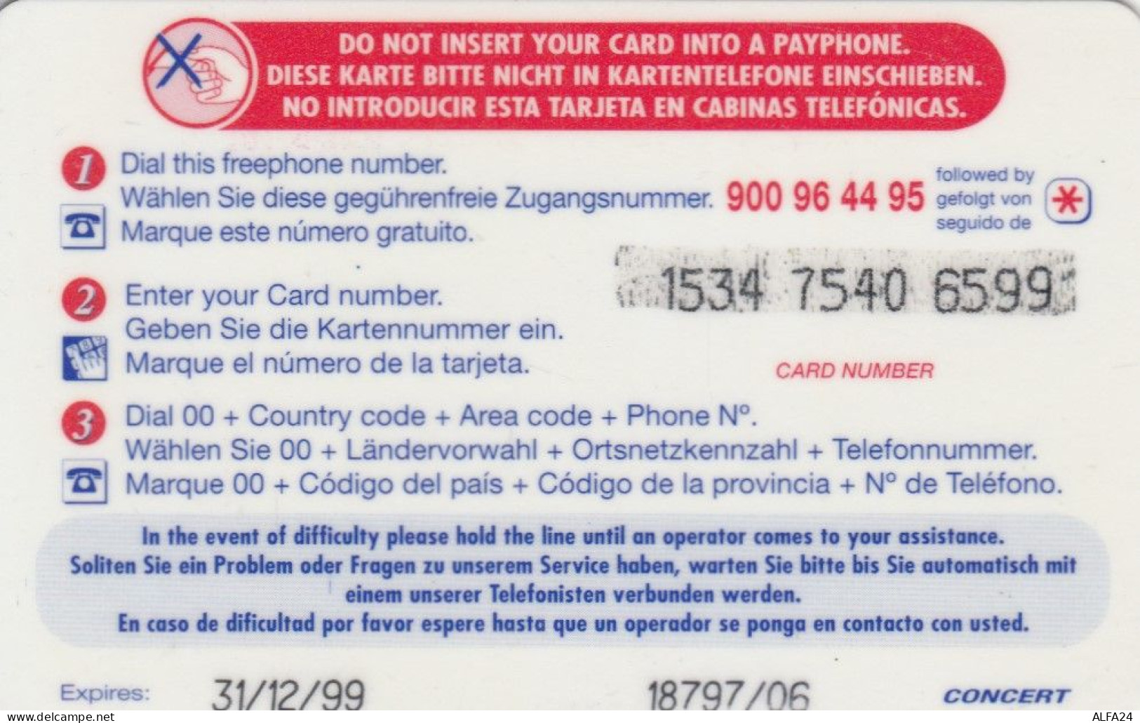 PREPAID PHONE CARD SPAGNA (CK2565 - Sonstige & Ohne Zuordnung