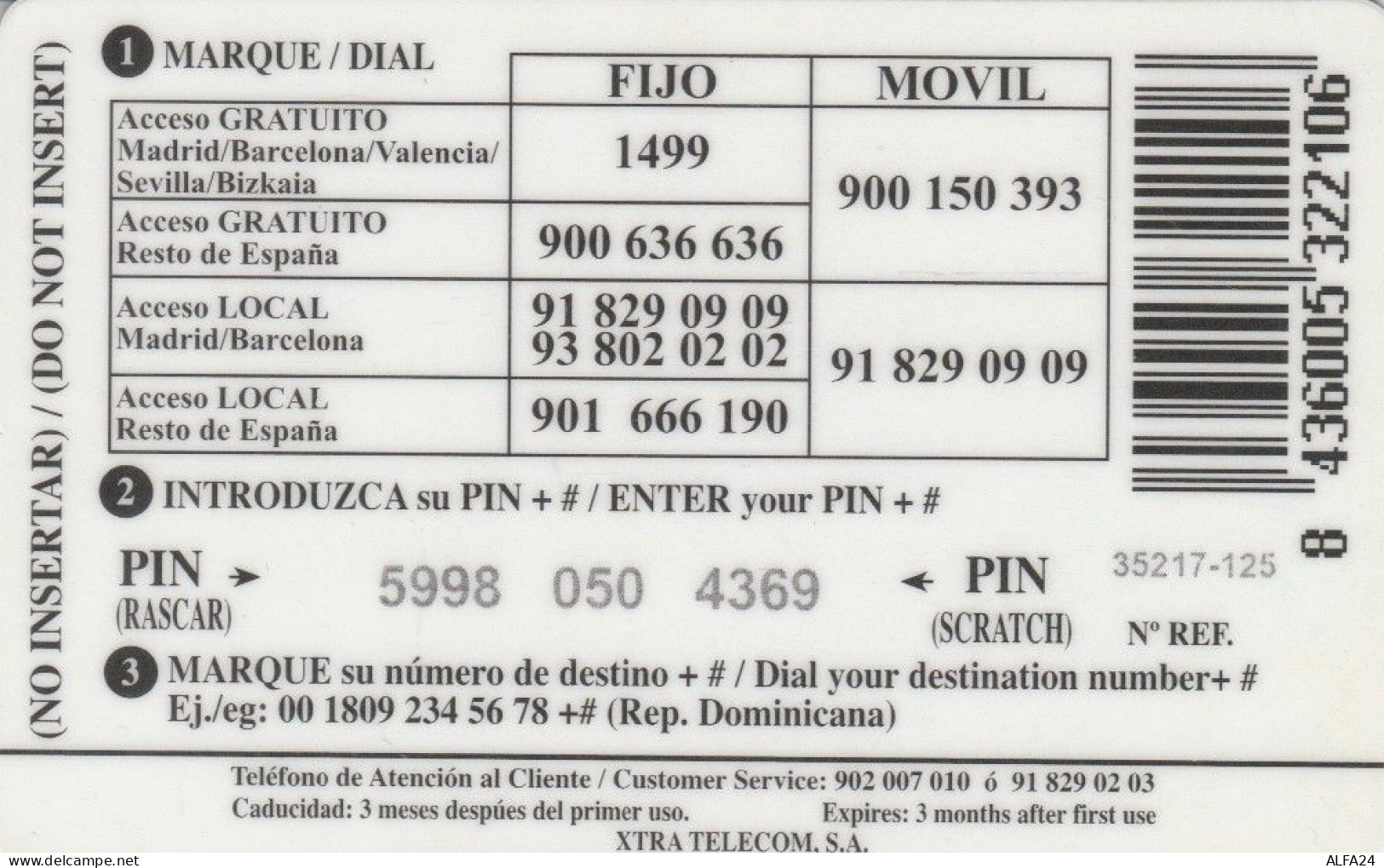 PREPAID PHONE CARD SPAGNA (CK2554 - Otros & Sin Clasificación