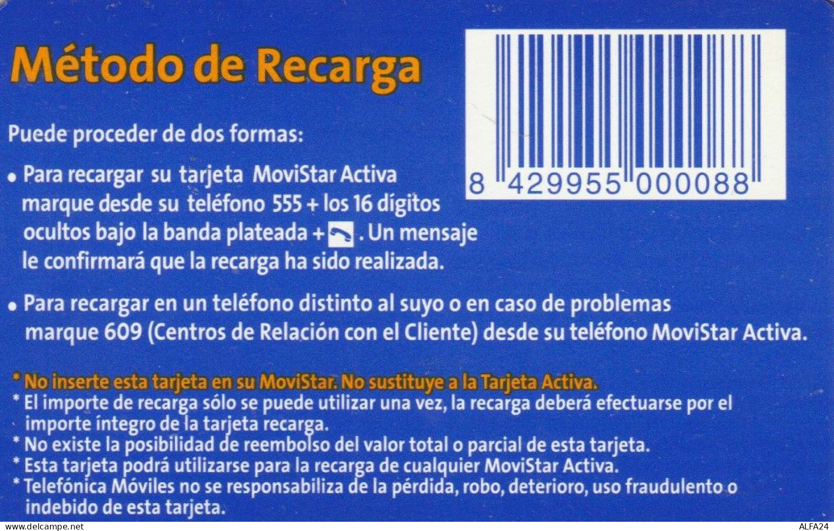 PREPAID PHONE CARD SPAGNA (CK2559 - Other & Unclassified