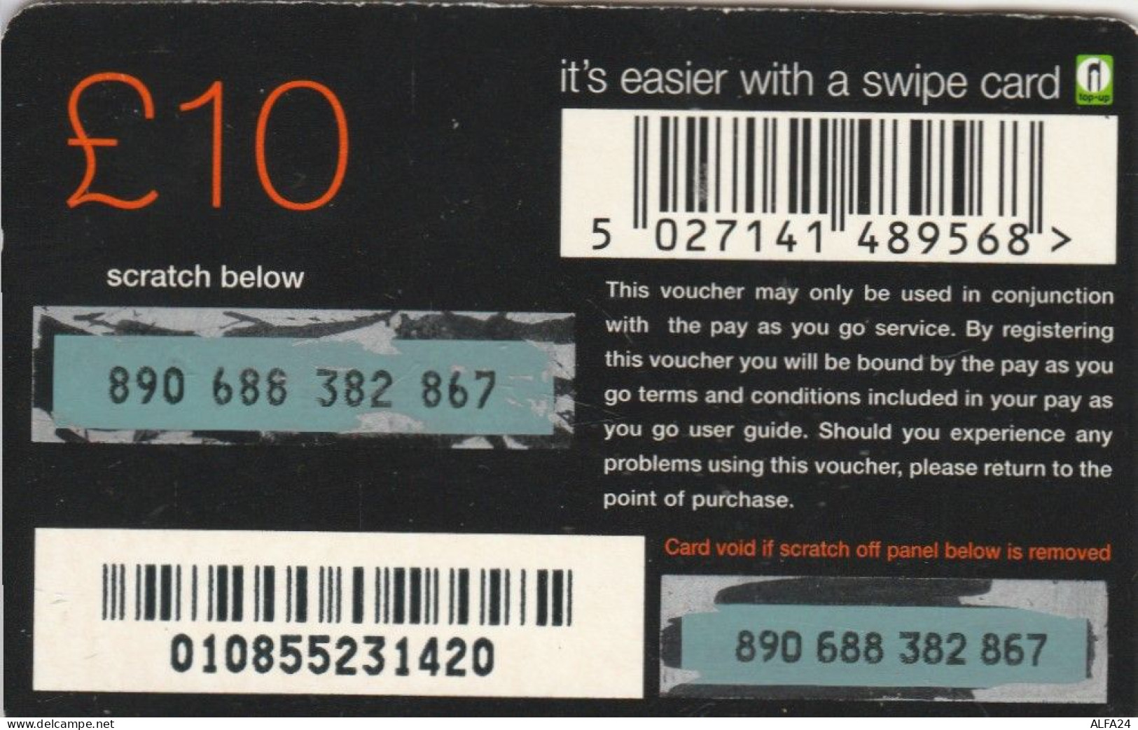 PREPAID PHONE CARD REGNO UNITO (CK3803 - BT Kaarten Voor Hele Wereld (Vooraf Betaald)