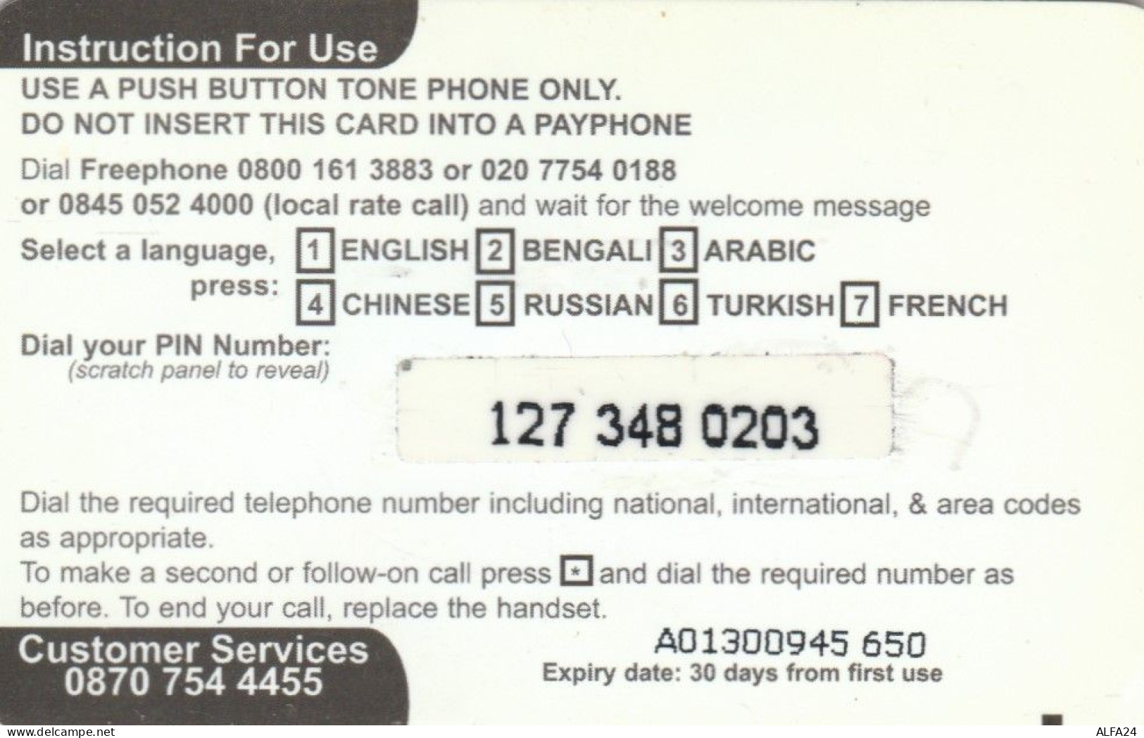 PREPAID PHONE CARD REGNO UNITO (CK3705 - BT Allgemein (Prepaid)