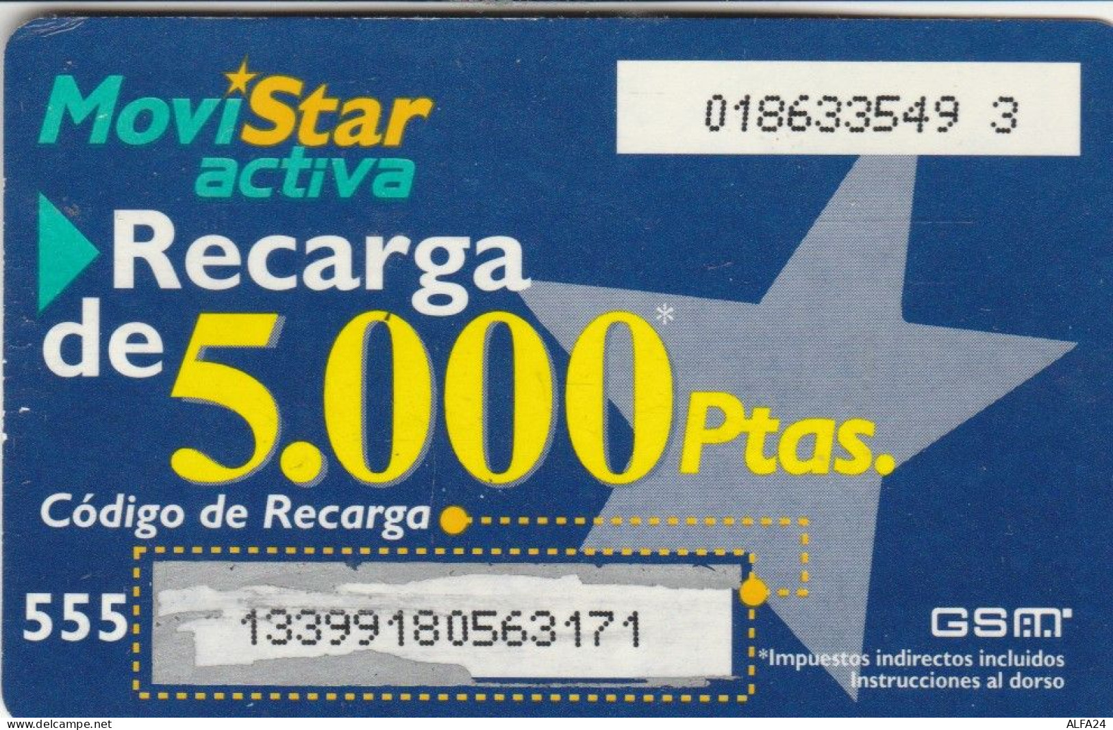 PREPAID PHONE CARD SPAGNA (CK3682 - Autres & Non Classés