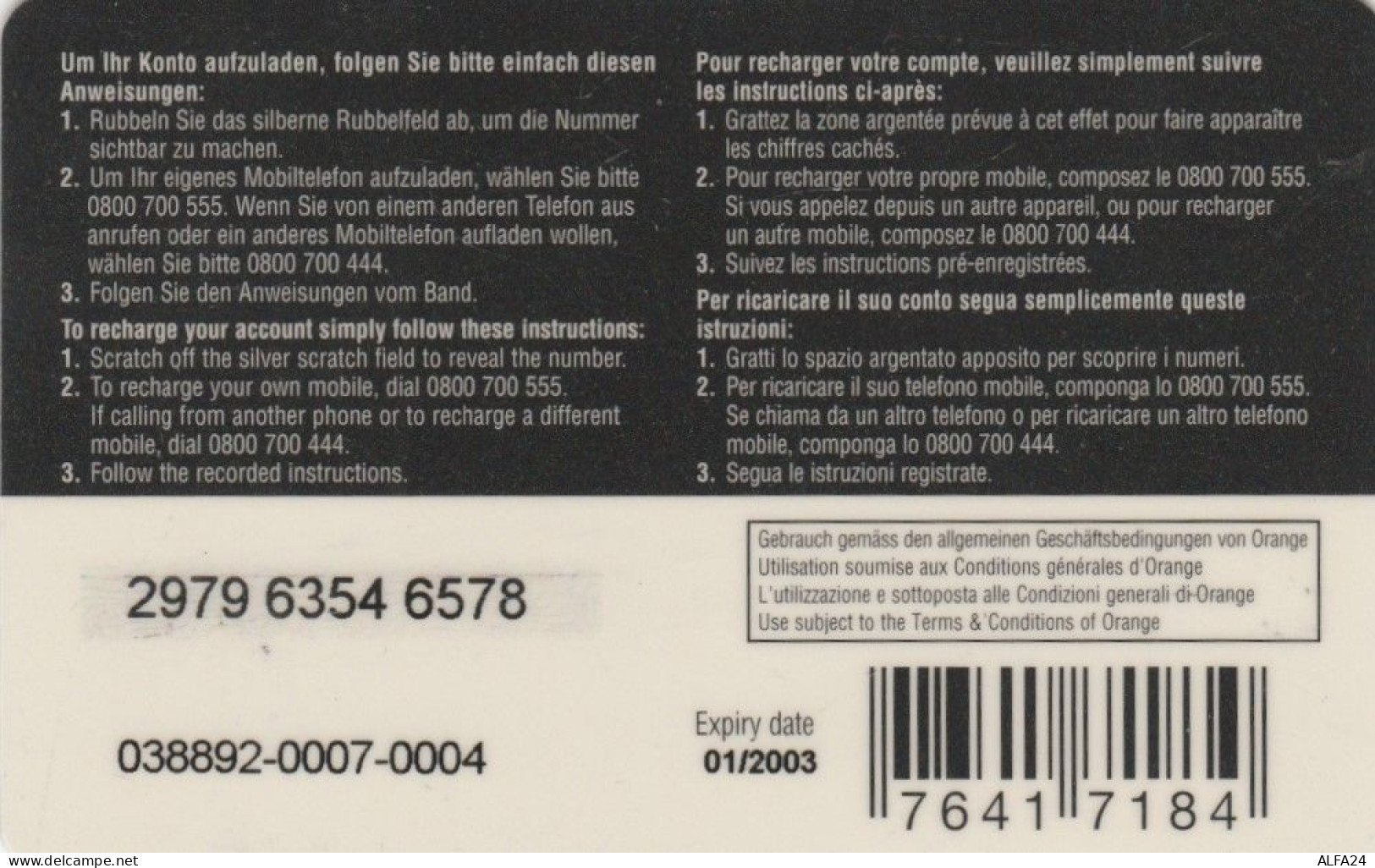 PREPAID PHONE CARD SVIZZERA (CK3550 - Suisse