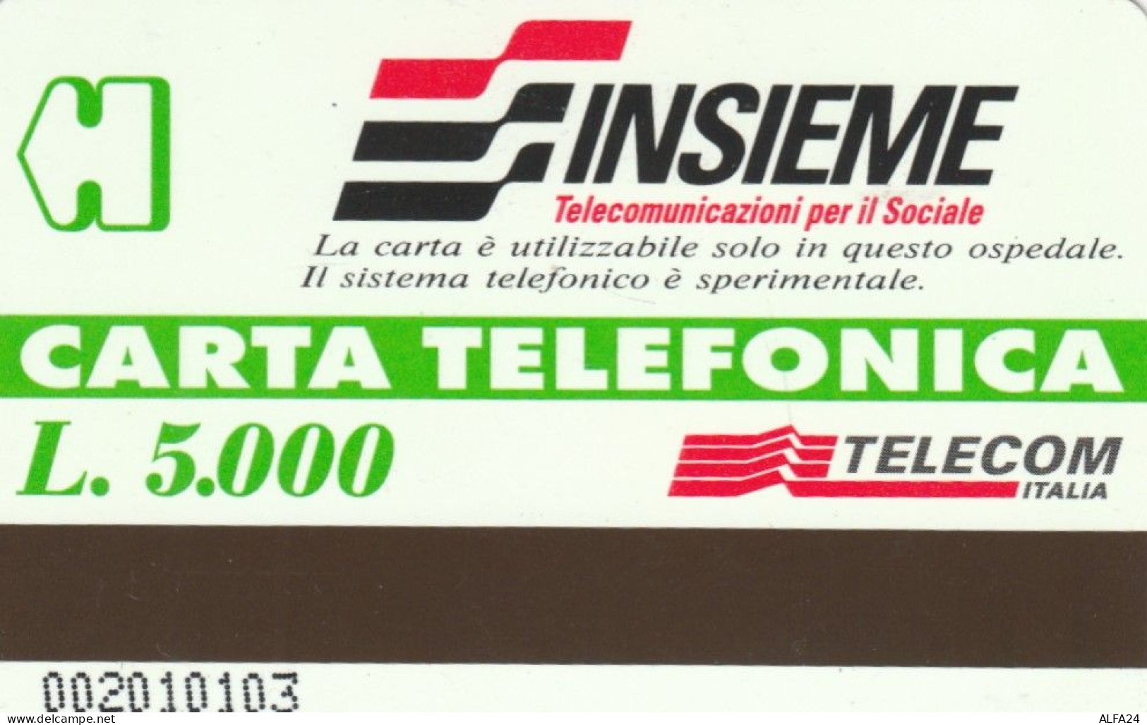 PREPAID PHONE CARD ITALIA TELECOM INSIEME L.5000 (CK3220 - Schede GSM, Prepagate & Ricariche