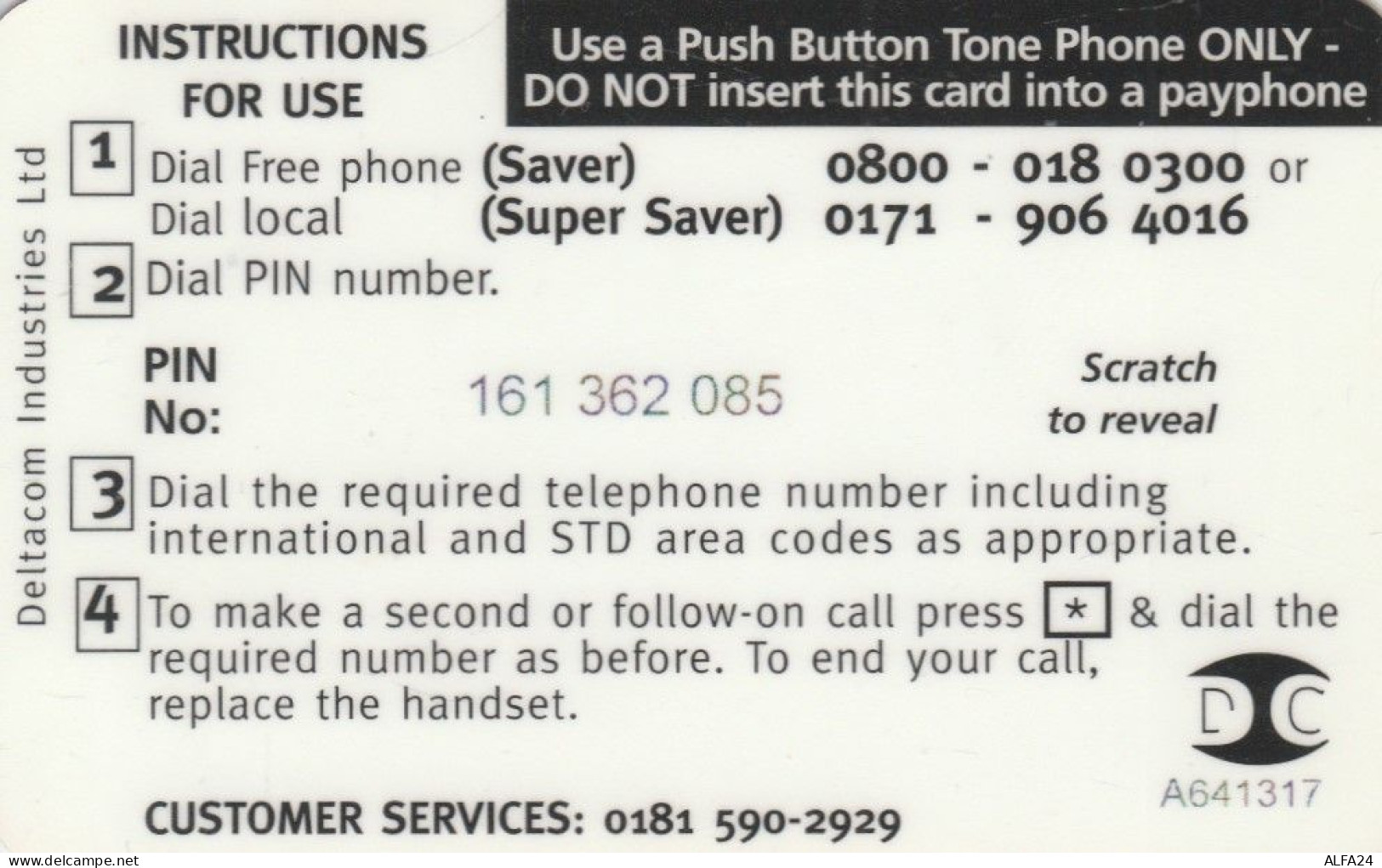 PREPAID PHONE CARD REGNO UNITO (CK4459 - BT Kaarten Voor Hele Wereld (Vooraf Betaald)