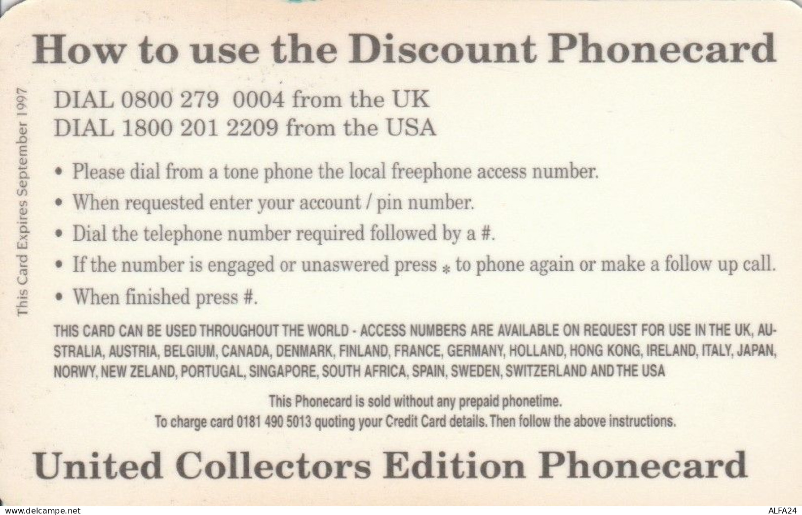 PREPAID PHONE CARD REGNO UNITO LADY DIANA (CK4455 - BT Allgemein (Prepaid)