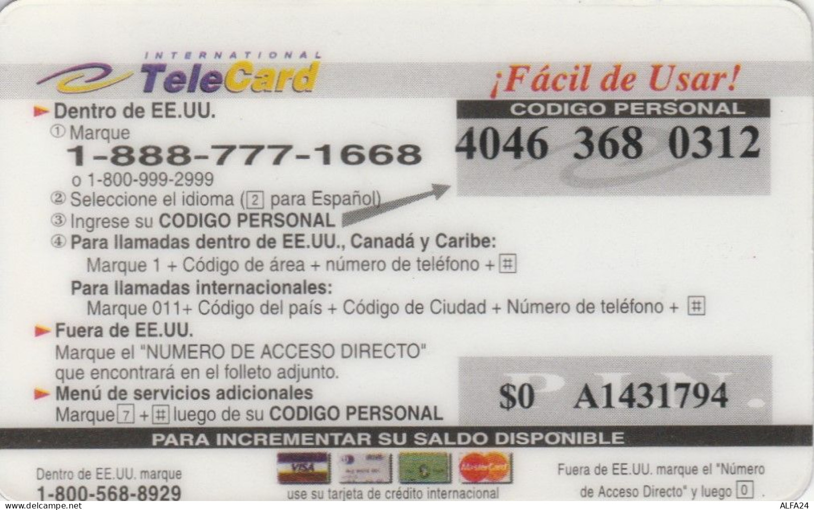 PREPAID PHONE CARD SPAGNA (CK4245 - Other & Unclassified