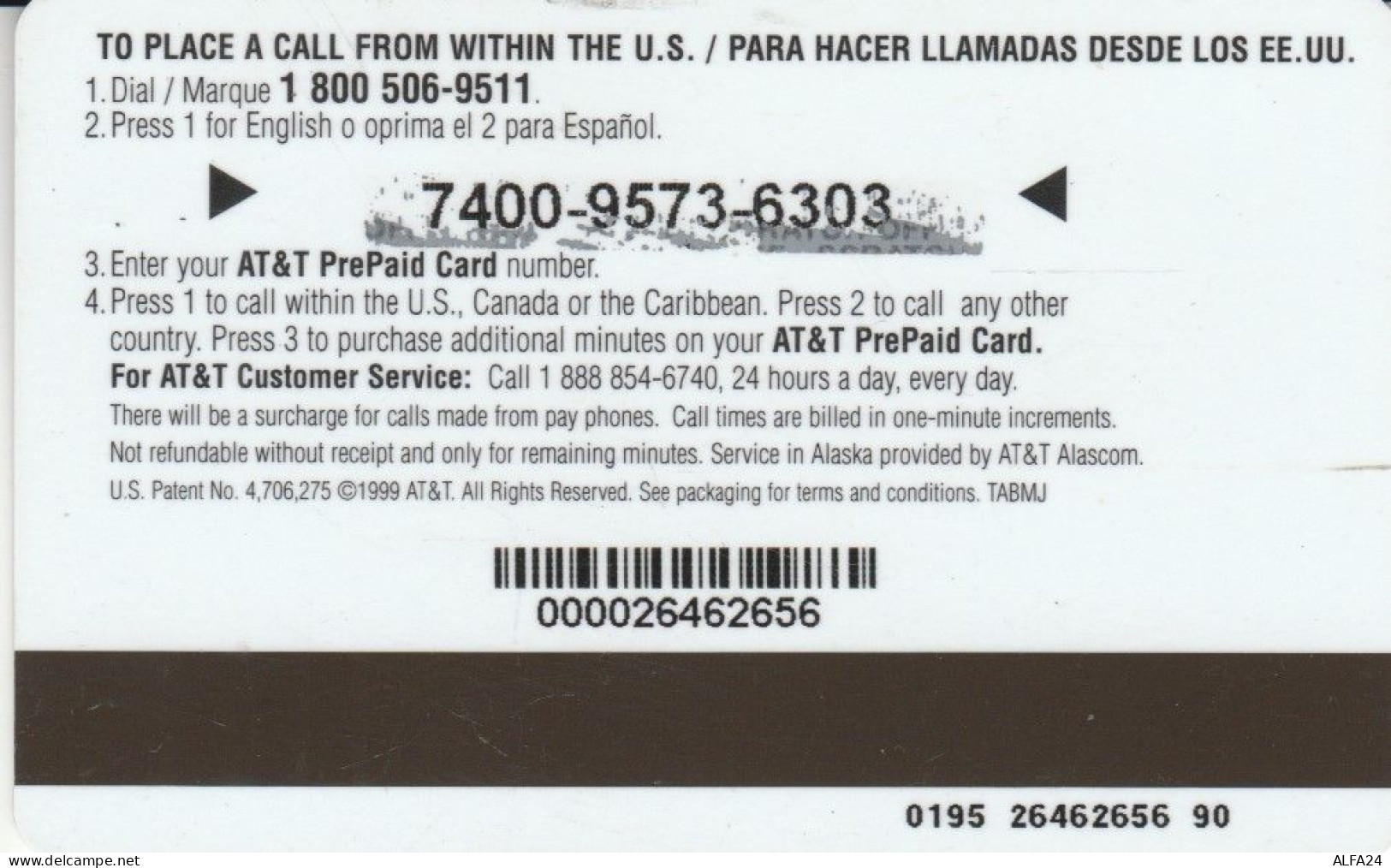 PREPAID PHONE CARD STATI UNITI AT-T (CK3978 - AT&T