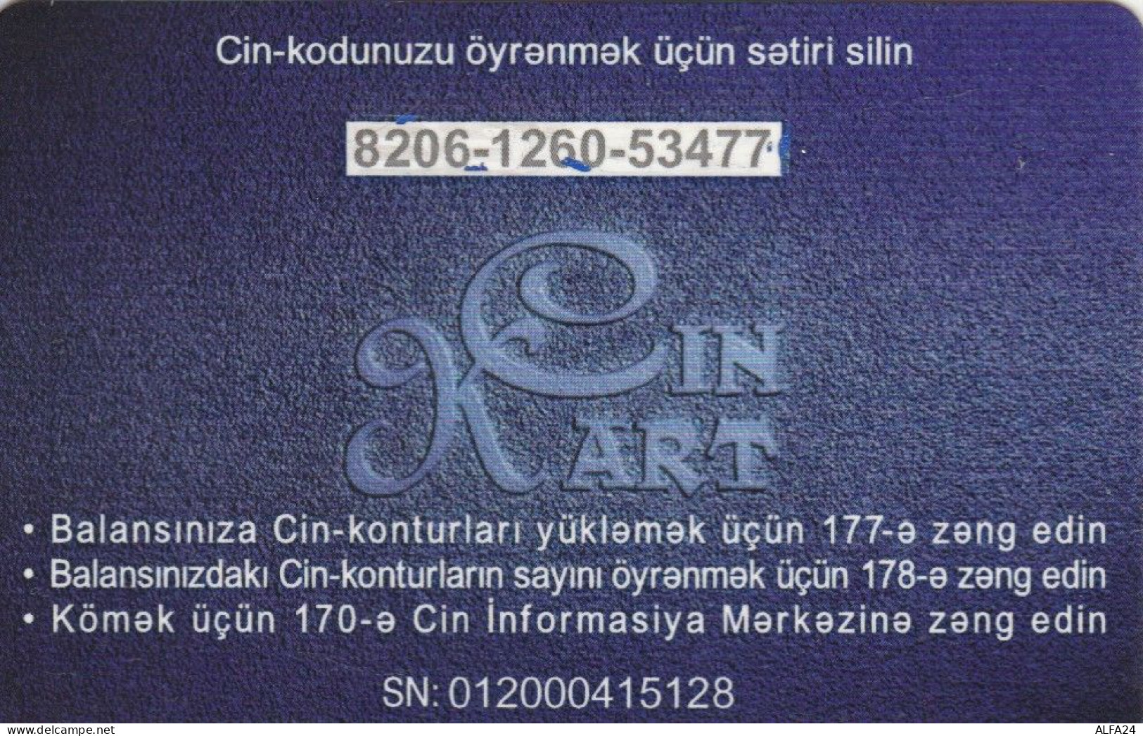 PREPAID PHONE CARD AZERBAJAN (CK4579 - Aserbaidschan
