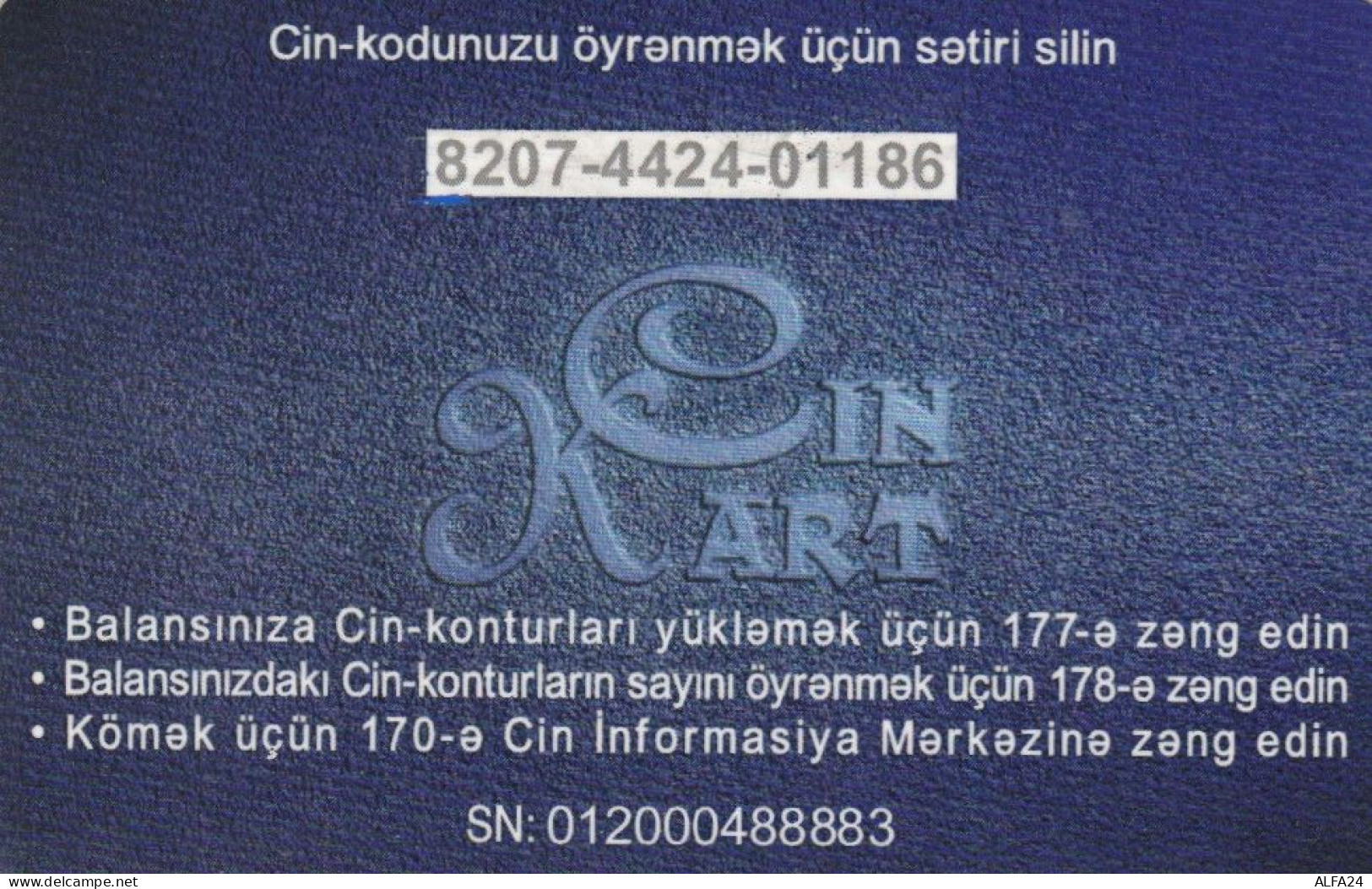 PREPAID PHONE CARD AZERBAJAN (CK4580 - Azerbaïjan