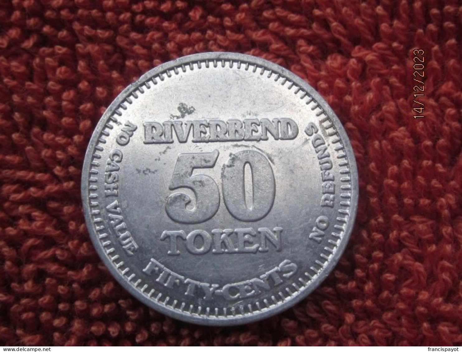 USA: Jeton / Token Riverbend Festival Chattanooga 50 Cents Alu Trade - Notgeld