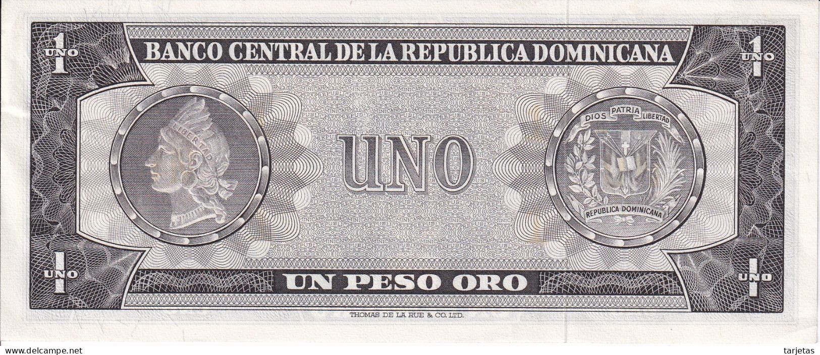 BILLETE DE LA REPUBLICA DOMINICANA DE 1 PESO ORO DEL AÑO 1975 DE DUARTE CALIDAD EBC (XF) (BANKNOTE) - Repubblica Dominicana