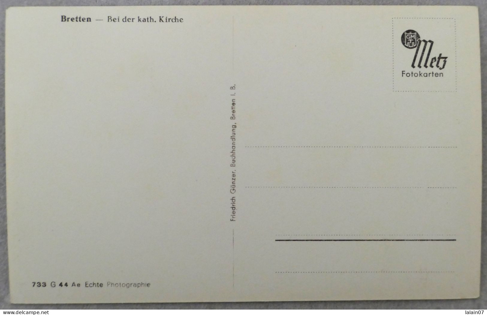 Carte Postale : Bade Wurtemberg : BRETTEN : Bei Der Kath, Kirche - Bretten