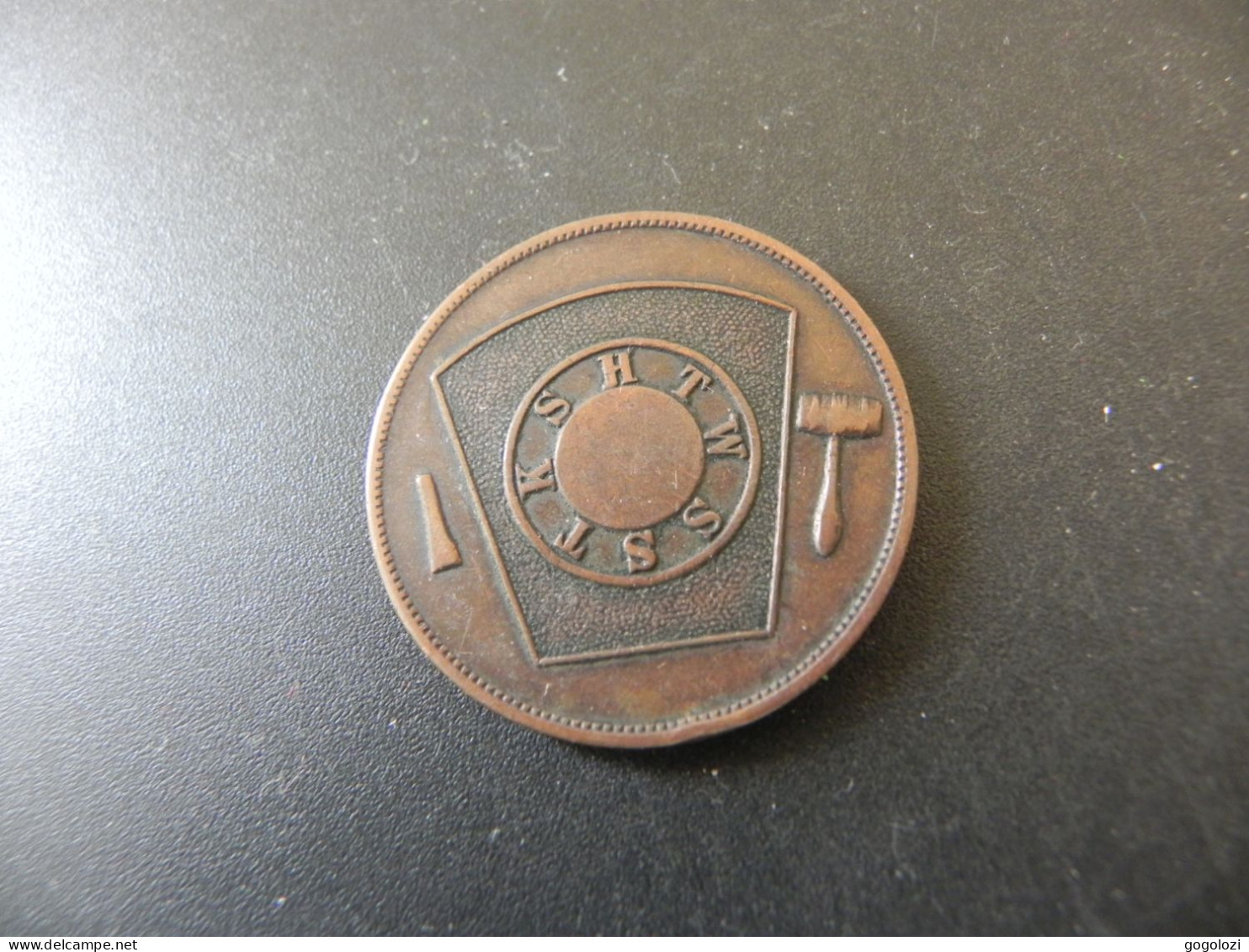 Masonic Jeton Token USA Stanton Michigan - Masonic Penny - 1883 - Stanton Chapter No. 10 - Andere & Zonder Classificatie